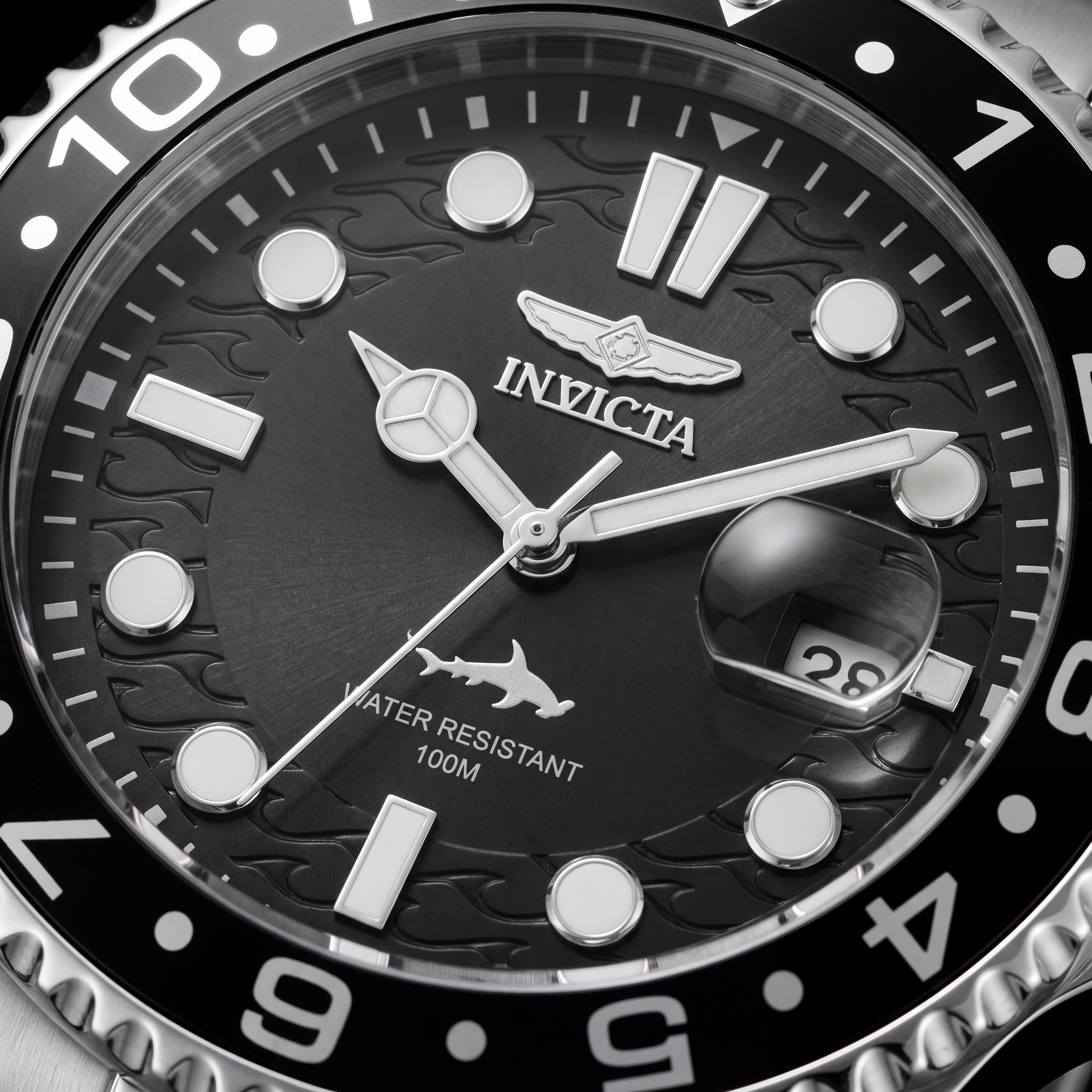 Invicta Men's Diver Quartz Watch, Silver-Tone Stainless Steel, Luminous, 43mm, Photo 2