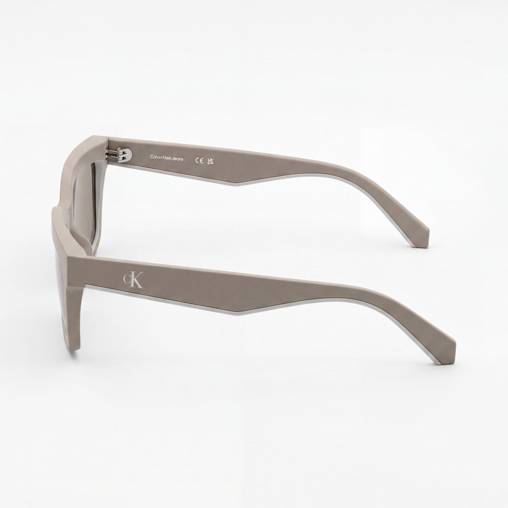 Gafas de sol Calvin Klein Jeans Ckj25604s para mujer con montura rosa mate, lentes nude, rectangulares, protección UV, no polarizadas, Tritan Renew, 55 mm