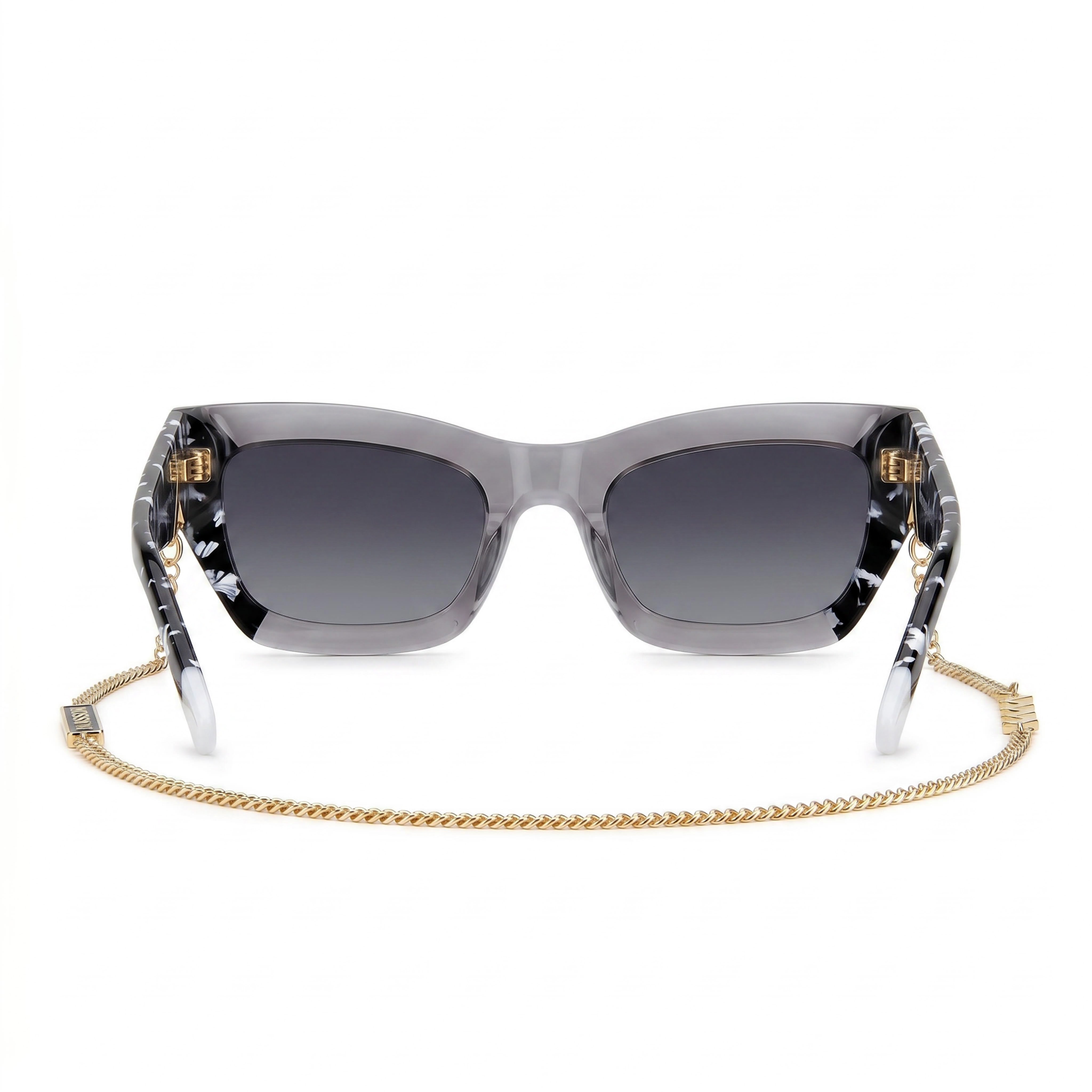M Missoni Missoni Seasonal Women's Rectangular Plastic Dark Grey Shaded Non-Polarized Sunglasses 53mm, Photo 4