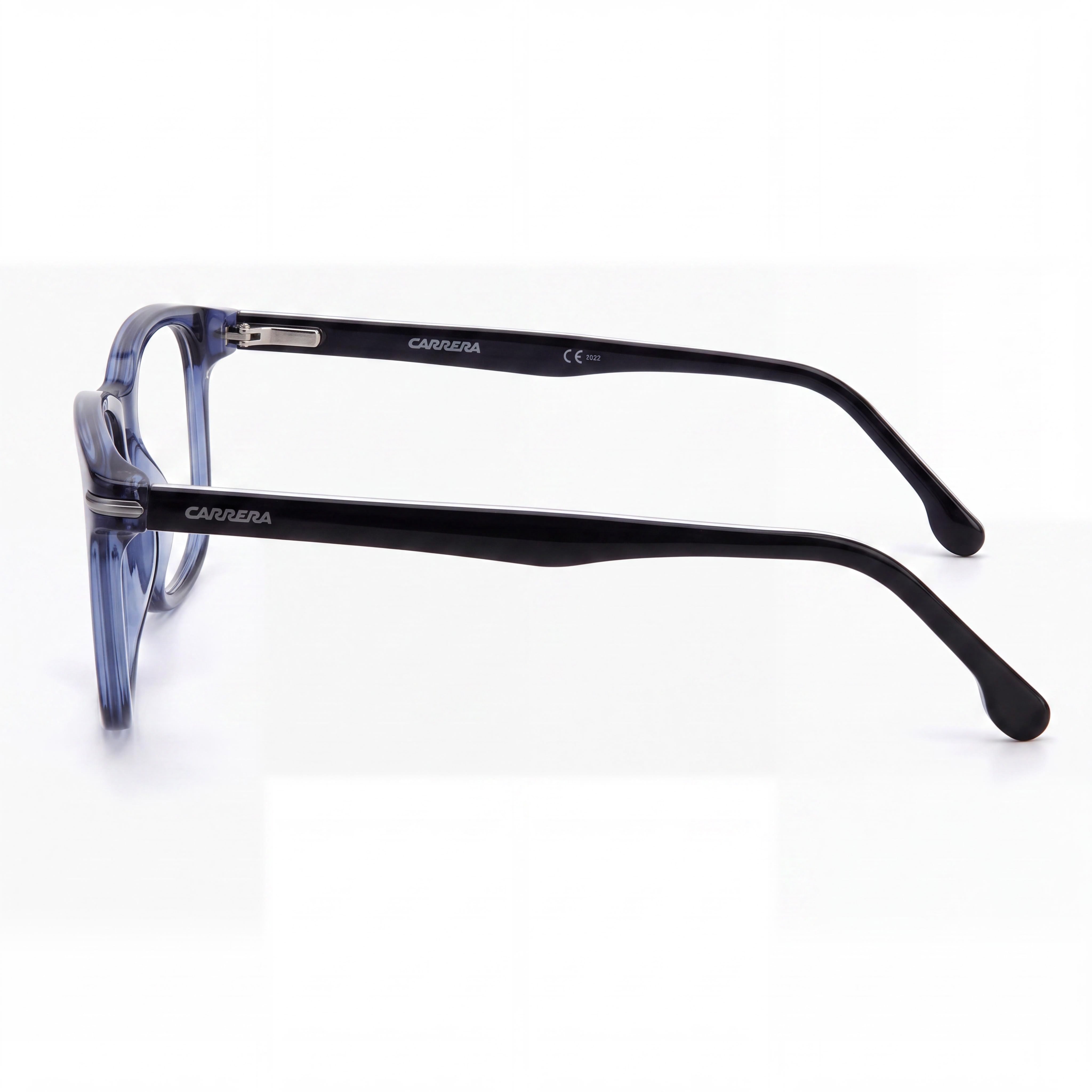 Carrera Modern Unisex Sunglasses featuring a Blue Acetate Frame and Polycarbonate Lenses, Size 53-17-145, Photo 2
