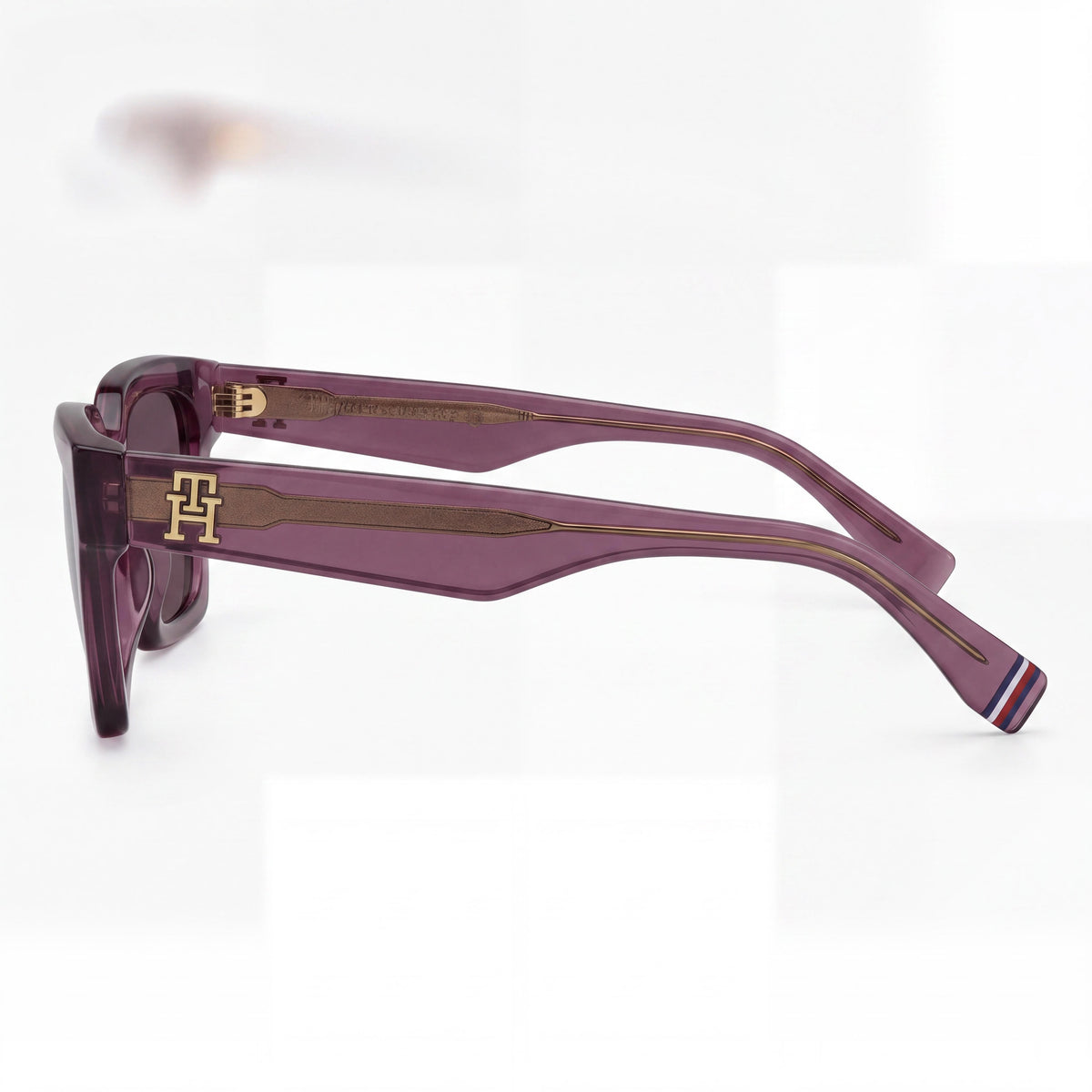 Gafas de sol informales Tommy Hilfiger para mujer con montura de acetato malva, lentes de policarbonato rosa, protección UV del 100 %, 52 mm, Photo 3