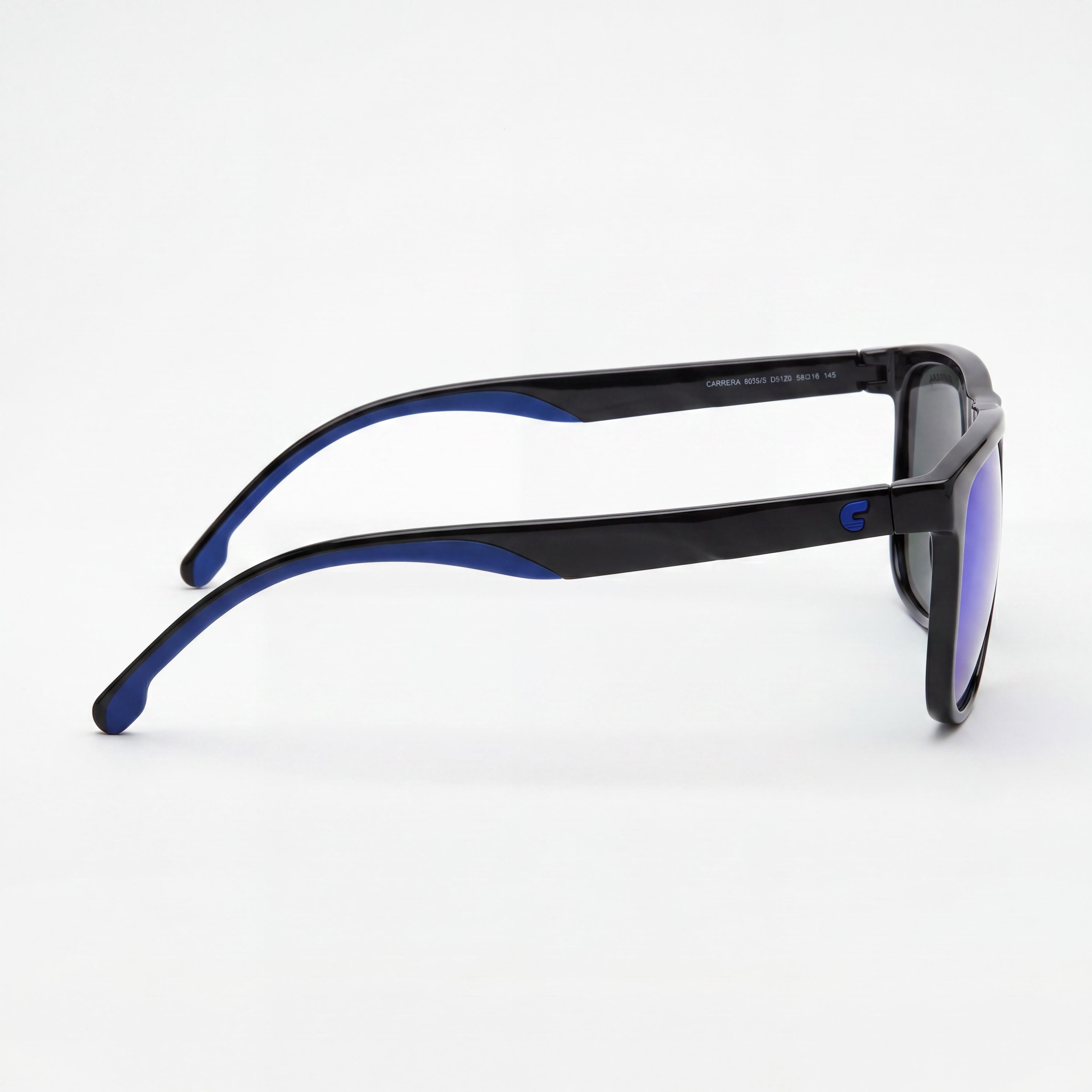 Gafas de sol Carrera Modern para mujer, montura de poliamida negra y azul con 100% protección UV 58mm, Photo 2