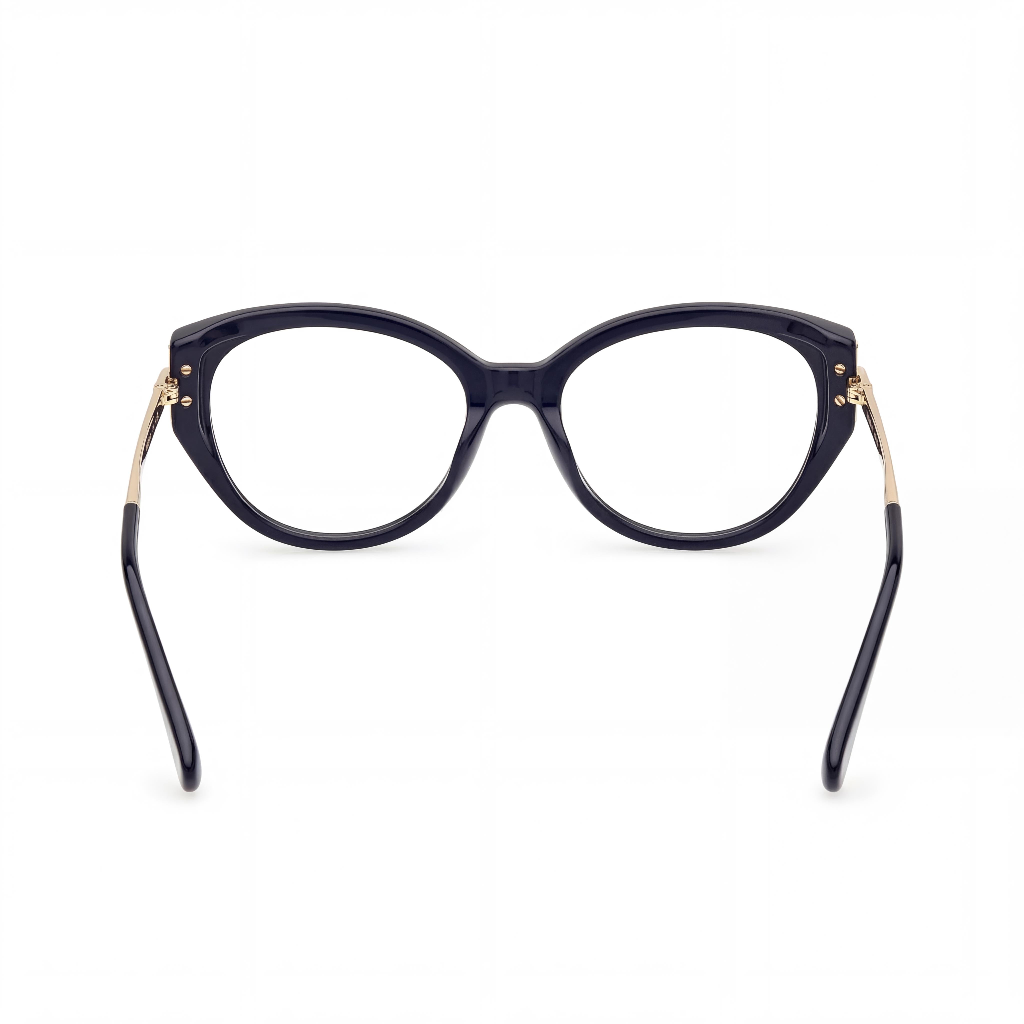 MaxMara Mm5116 Men's Plastic Glasses Bright Blue, Bright Pale Gold with Shiny Blue Lenses 52mm, Photo 3