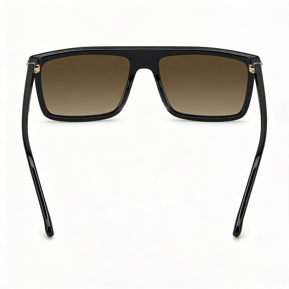 Carrera 1048/S Unisex Black Polyamide Frame Grey Brown Shaded Non-Polarized UV Protection Sunglasses 58mm