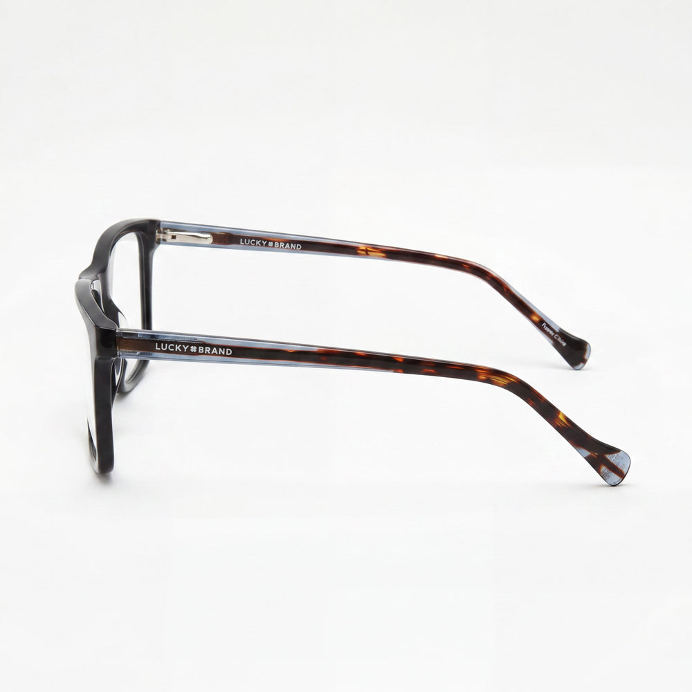 Gafas Lucky Brand D416 para hombre, de plástico polarizadas, 100 % UV, graduables, color negro carey, 56-18