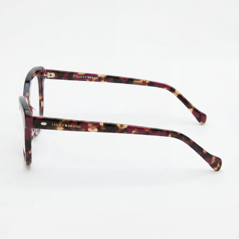 Gafas Lucky Brand para hombre Vlbd239 con montura de plástico y lentes polarizadas en color burdeos havana, ancho de lente de 52 mm