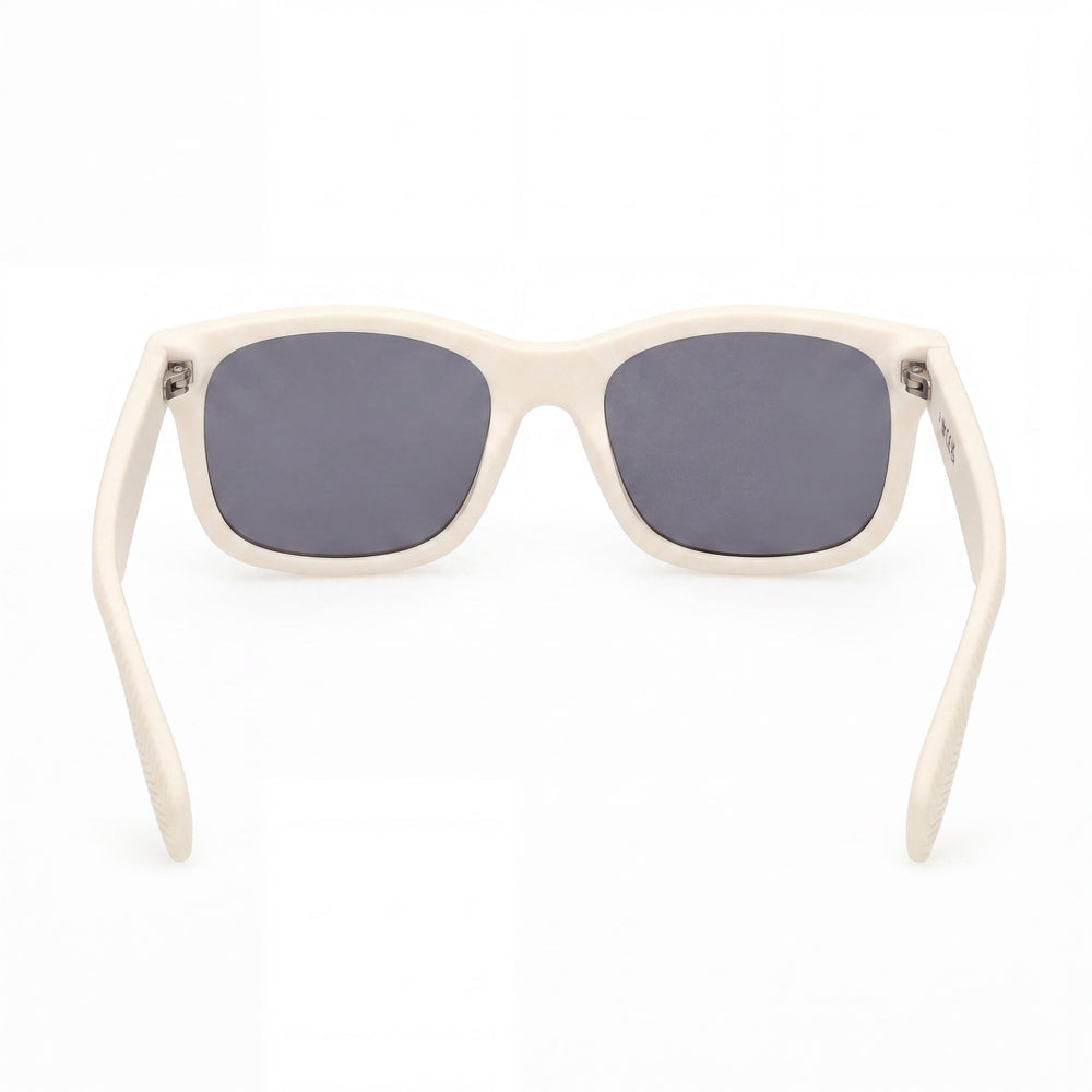 Gafas unisex adidas Originals Or0105 con montura de inyección blanca mate y lentes de policarbonato negras 52-18-145