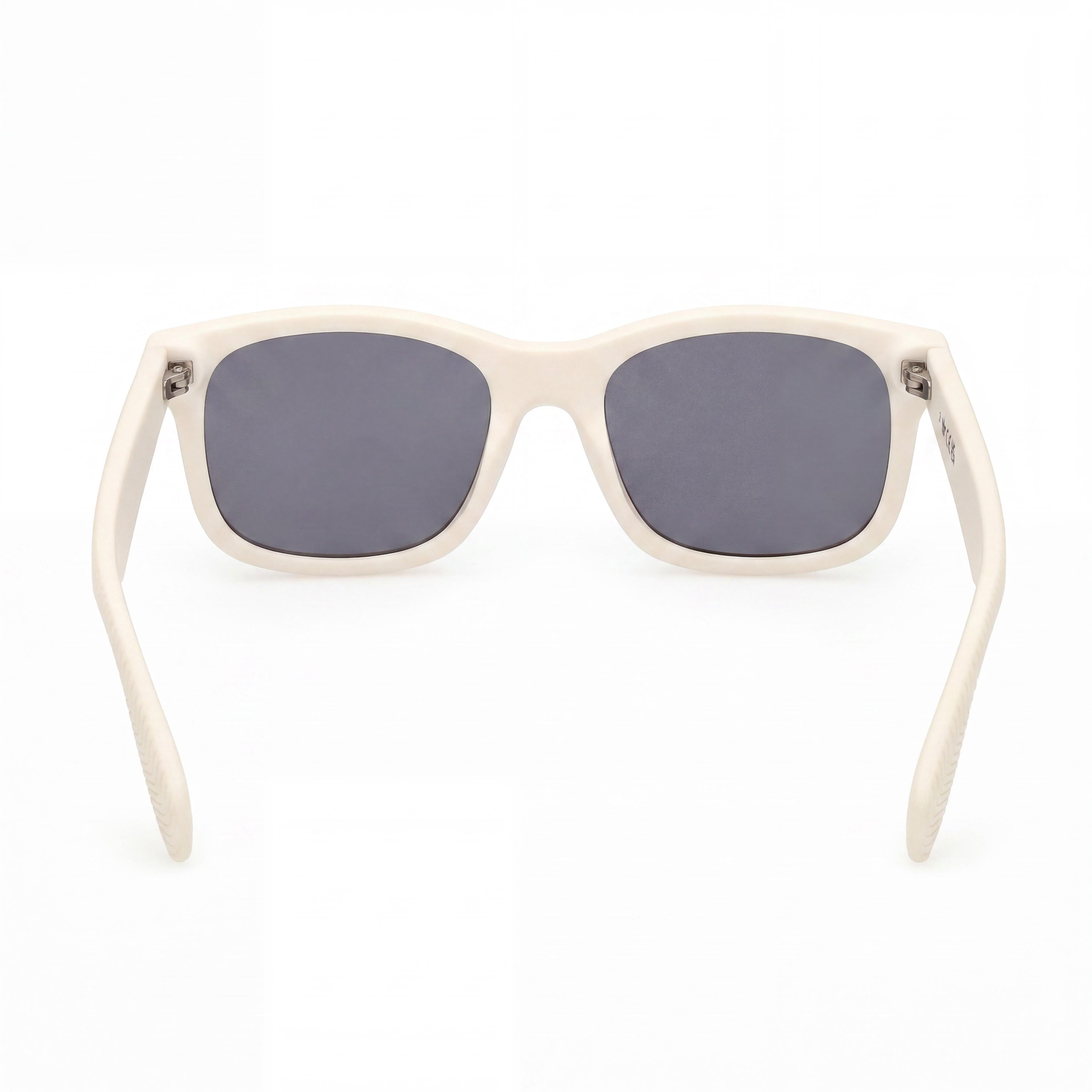 adidas Originals Or0105 Unisex Eyewear featuring a Matte White Injected Frame and Black Polycarbonate Lenses 52-18-145, Photo 2