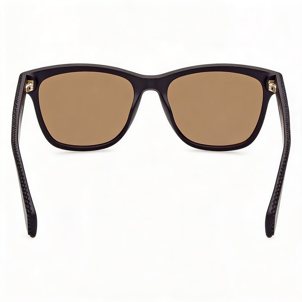 Adidas Originals Classic - Montura unisex de acetato negro mate, lentes de espejo marrón no polarizadas con protección UV (54 mm)