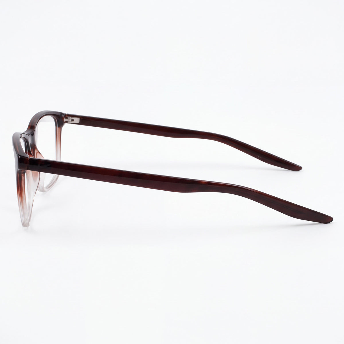 Nike 7129 Modern Unisex Plastic Eyeglasses, Brown Basalt Clear Frame with Polycarbonate Lenses, Size 52-19-145mm, Photo 3