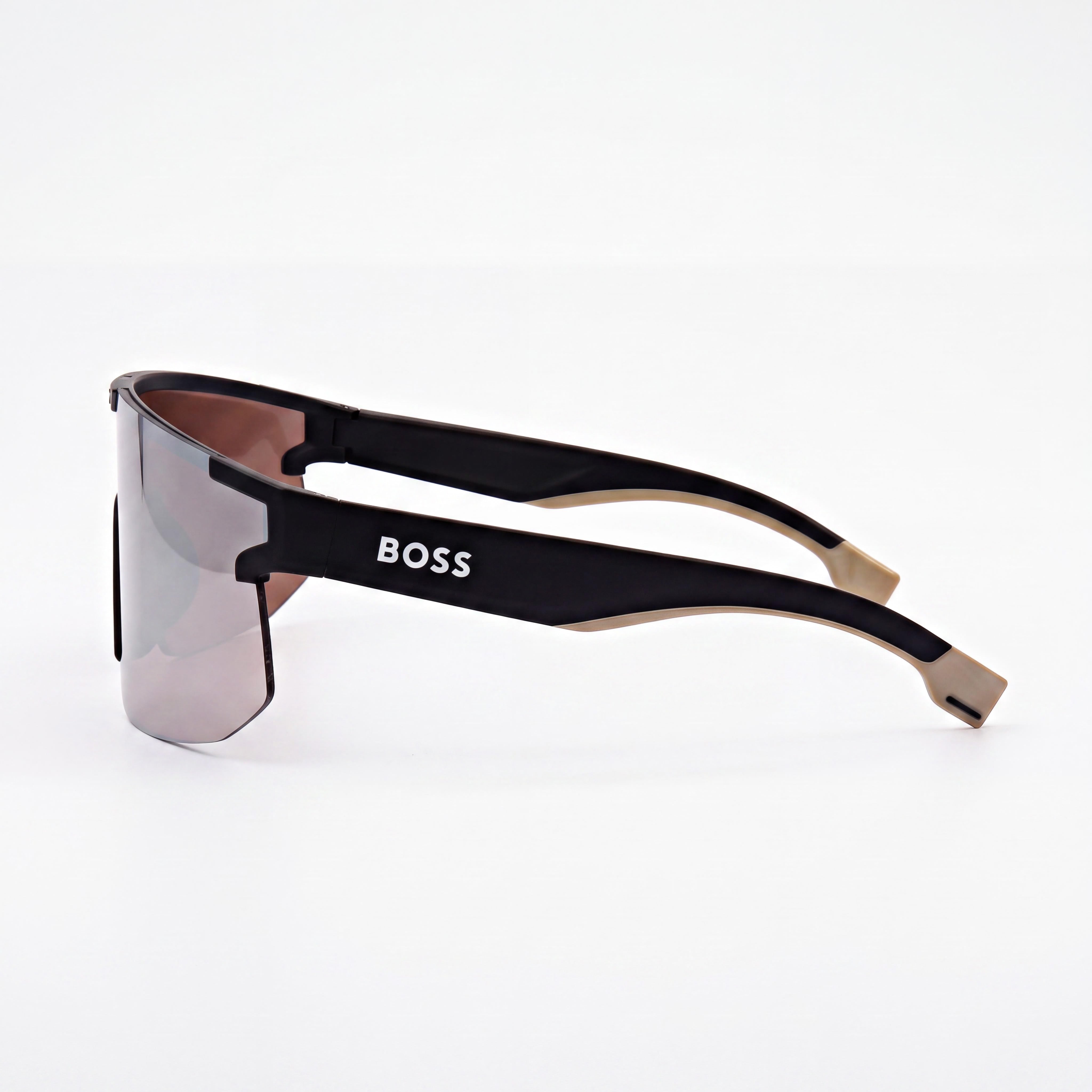 Hugo Boss Boss 1500/S Women's Matte Black Beige Silver ECO POLYAMIDE Silver Mirror High Contrast Sunglasses 99-01-125, Photo 2