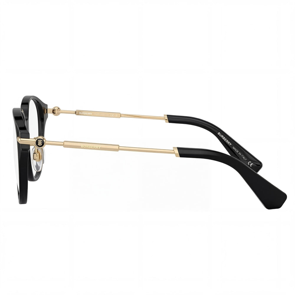 BURBERRY Be 2412d Men's Black Acetate Lightweight Frame with Clear Lenses Eyewear, Lens Width 52mm