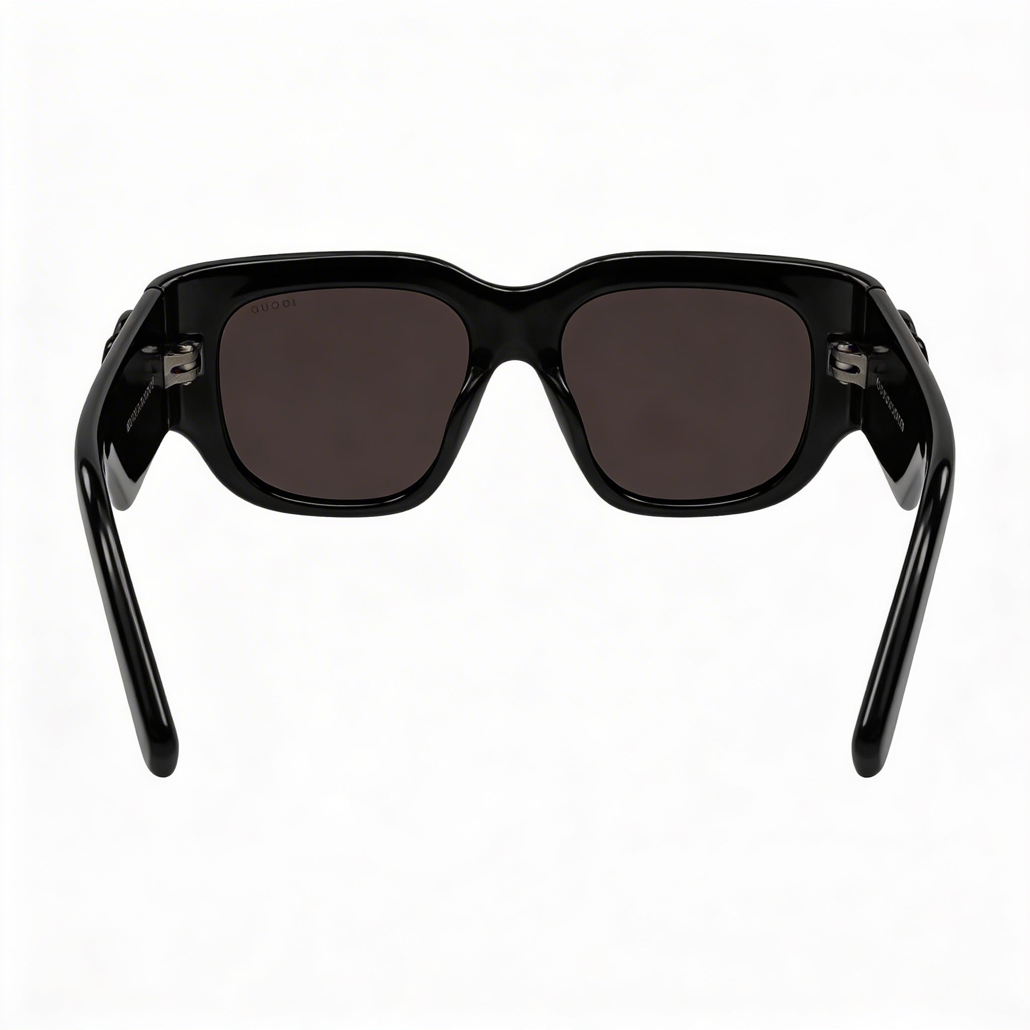 Gucci Casual Women's Sunglasses featuring a Durable Black Acetate Frame and Grey Acetate Lenses, Size 53-20-140mm, Photo 3