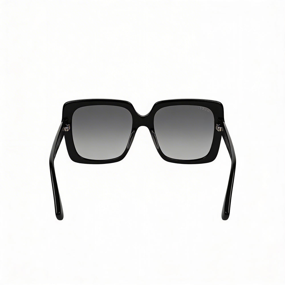 Gucci GG0418S Women's Plastic Sunglasses, Black Crystal Grey Gradient Frame, Grey Gradient Lenses, 54mm, UV Protected