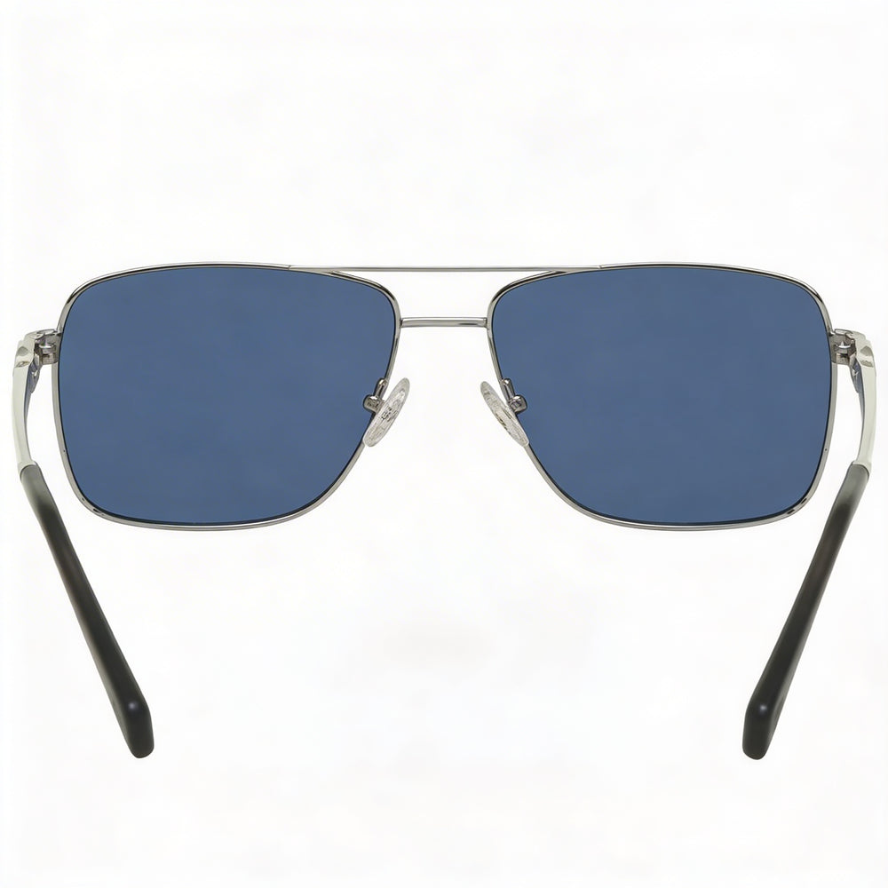Gafas de sol metálicas Harley-Davidson Hd0932x para hombre, montura brillante de peltre oscuro, lentes azules con protección UV, 59-16-145