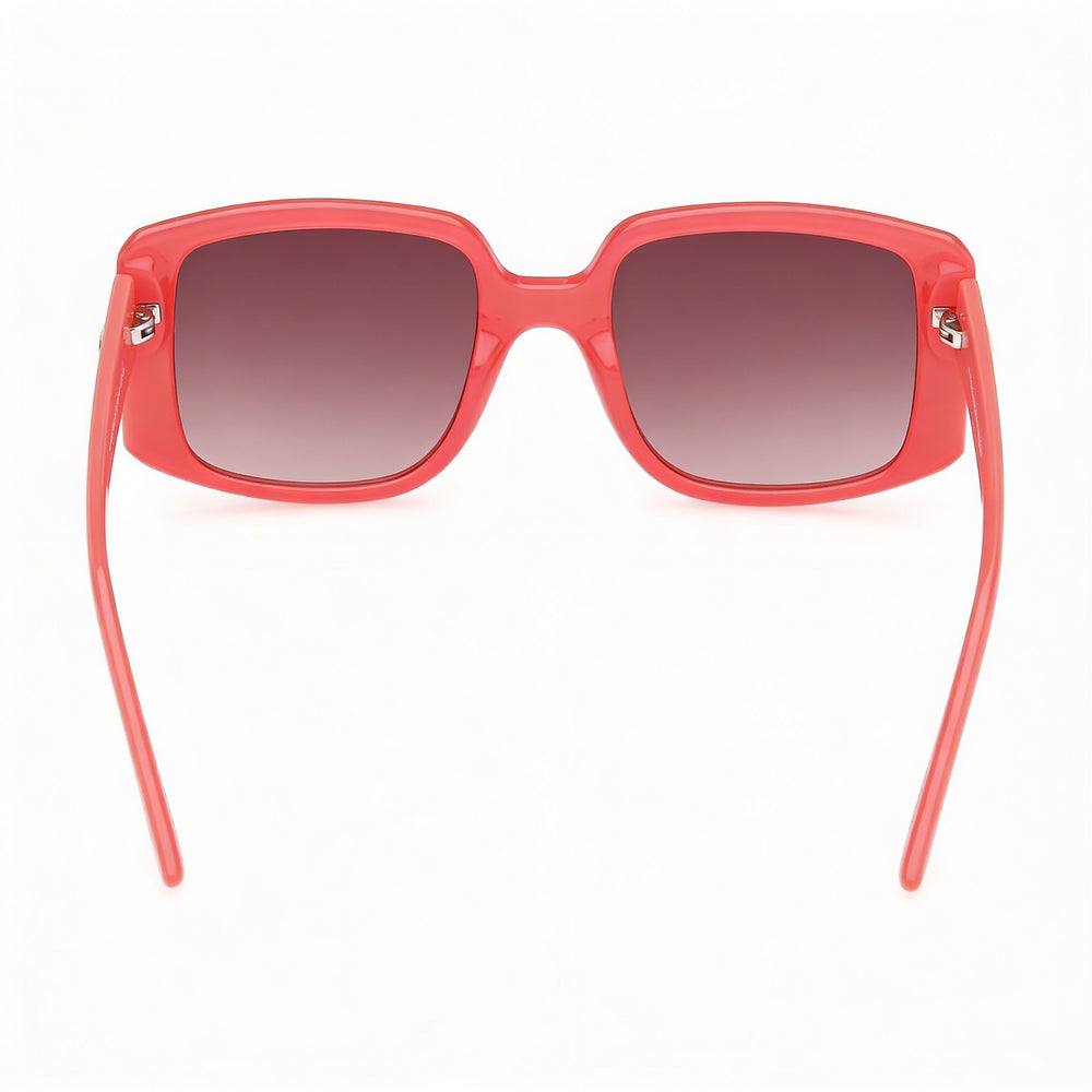 GUESS Modern Men's Pink Monocolor Plastic Frame Sunglasses with Gradient Brown Lenses UV Protected 53mm