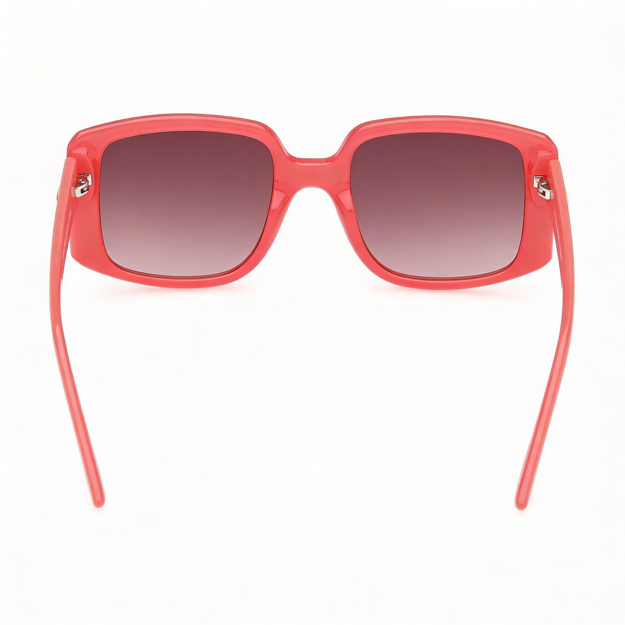 Gafas de sol GUESS modernas para hombre, montura de plástico monocolor rosa con lentes marrones degradadas con protección UV de 53mm, Photo 3