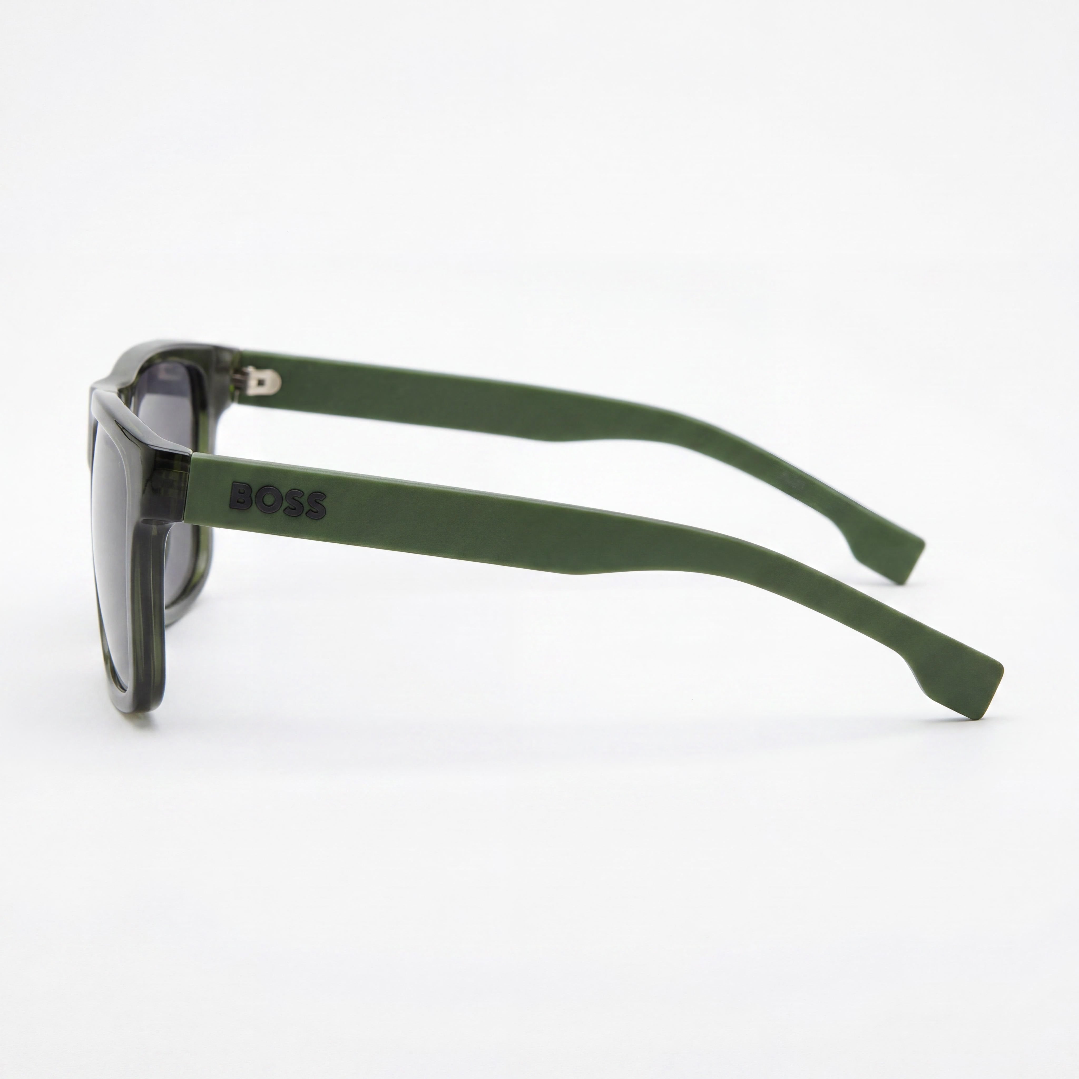 Gafas de sol Hugo Boss 1647/S para hombre con montura de celulosa ecológica verde y lentes grises, 100 % protección UV, 55-18-145 mm, Photo 3