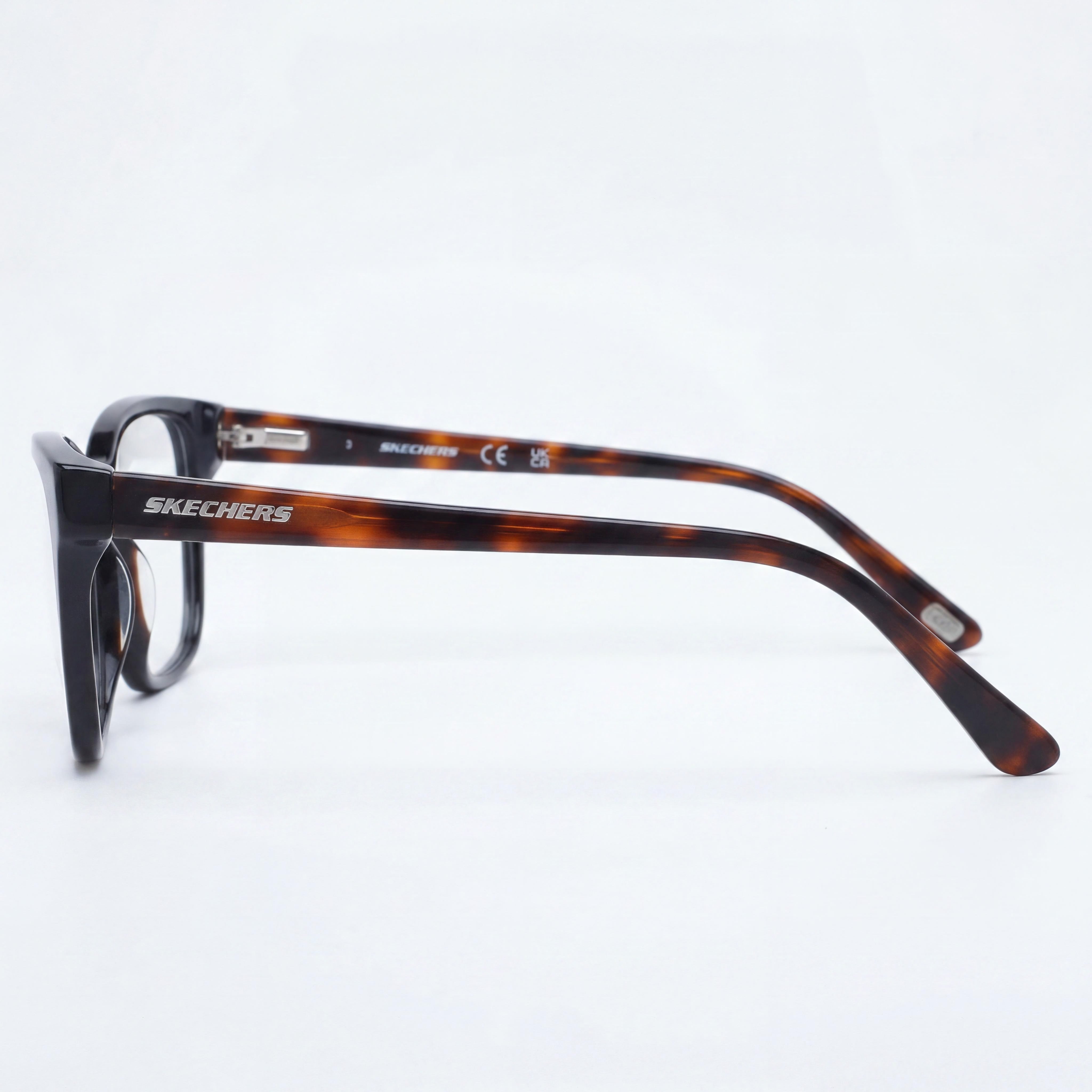 Skechers Women's SE2210 Contemporary Plastic Eyeglasses Shiny Black 53-16-140, Photo 3