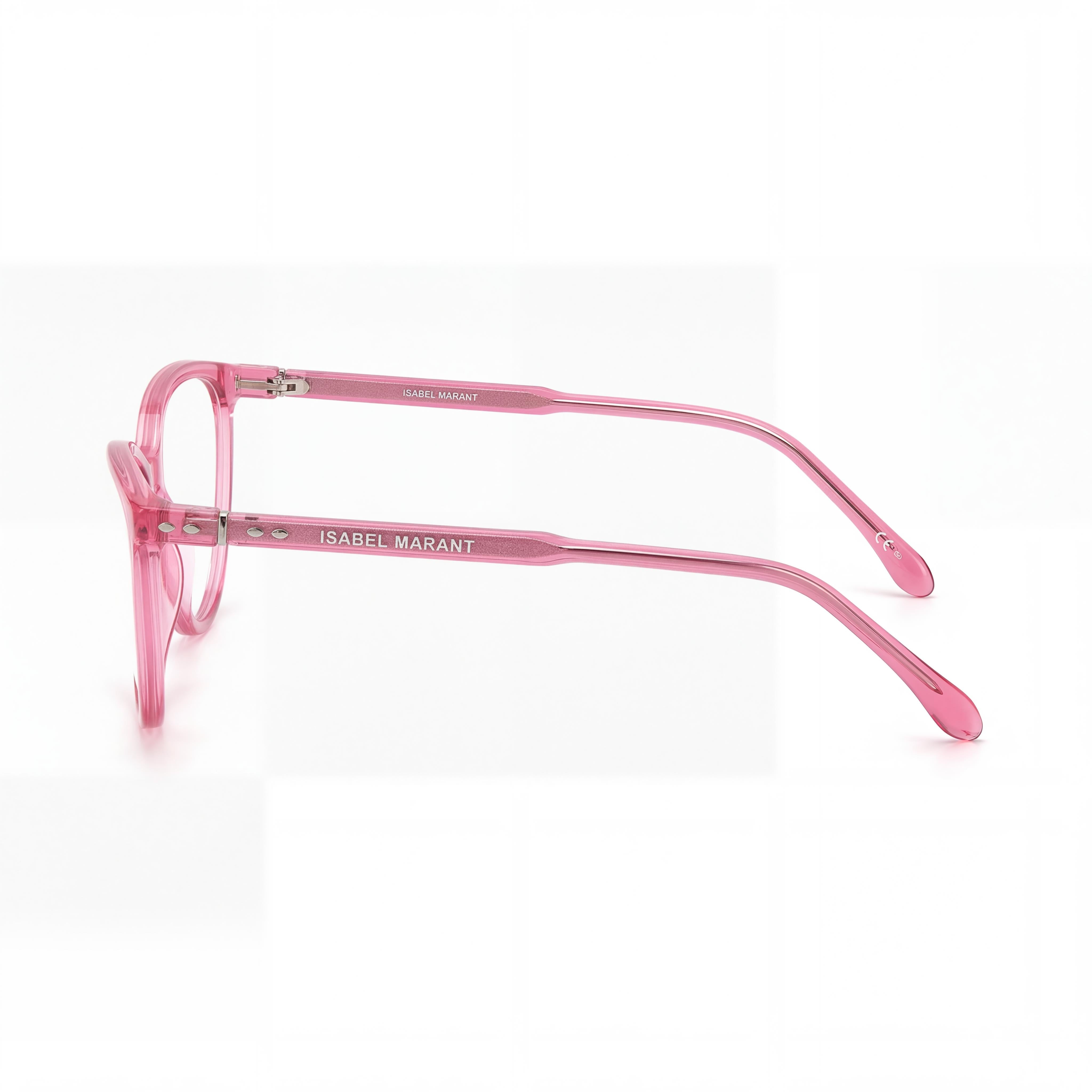 Gafas de sol de mujer Isabel Marant de moda en rosa con montura de acetato rosa y lentes de policarbonato rosa de 55 mm, Photo 2