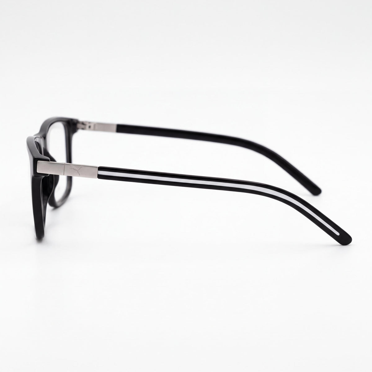 PUMA Pu0511o-001 Unisex Non- Acetate Eyewear Black, Transparent, Silver 56-18-140, Photo 3