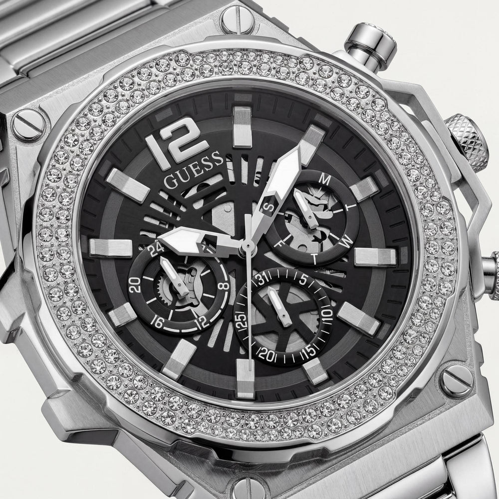 Guess Men 48 mm Black Dial Analog Watch- GW0632G1