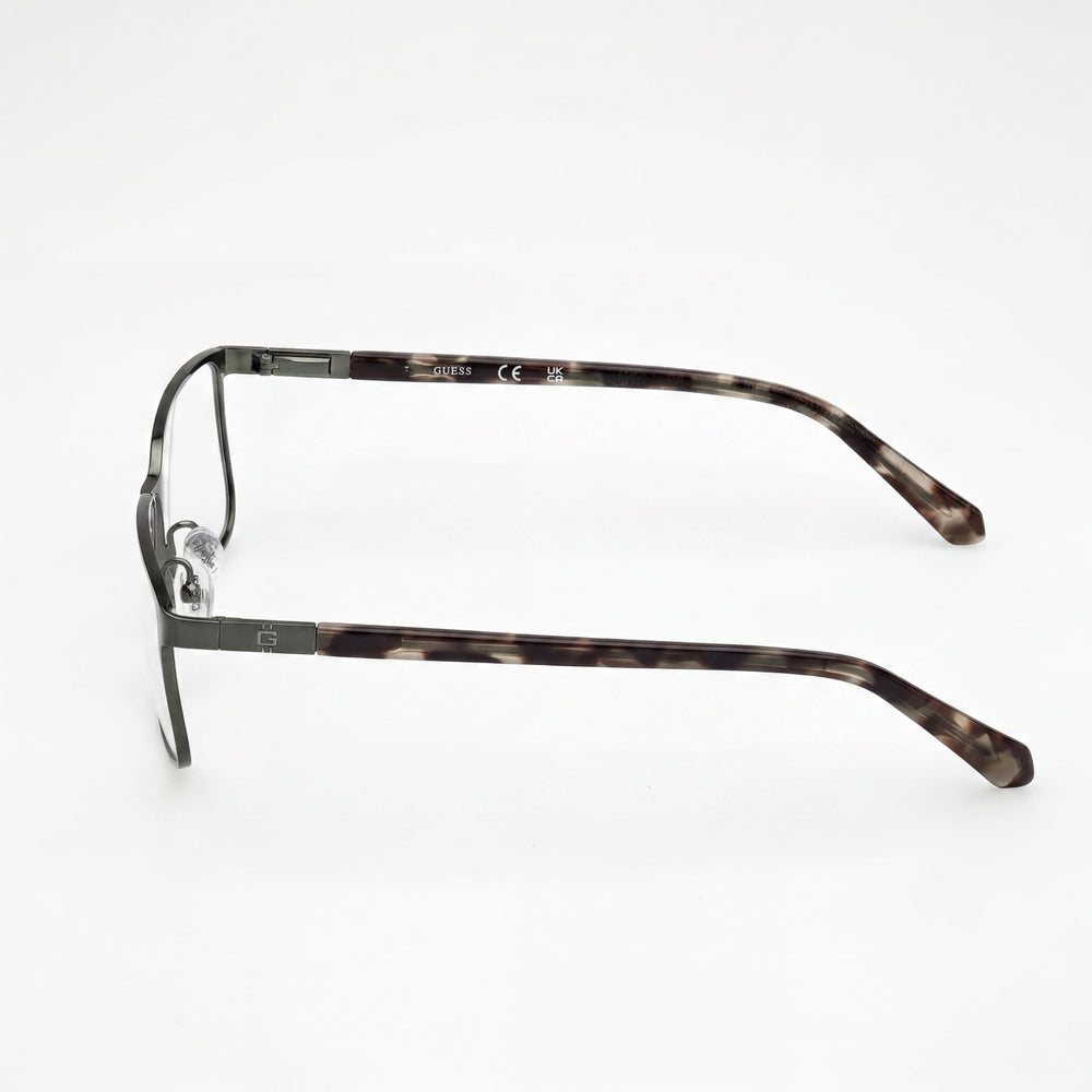 Gafas unisex Guess Gu50244 con montura metálica, color verde oscuro mate, 55 mm