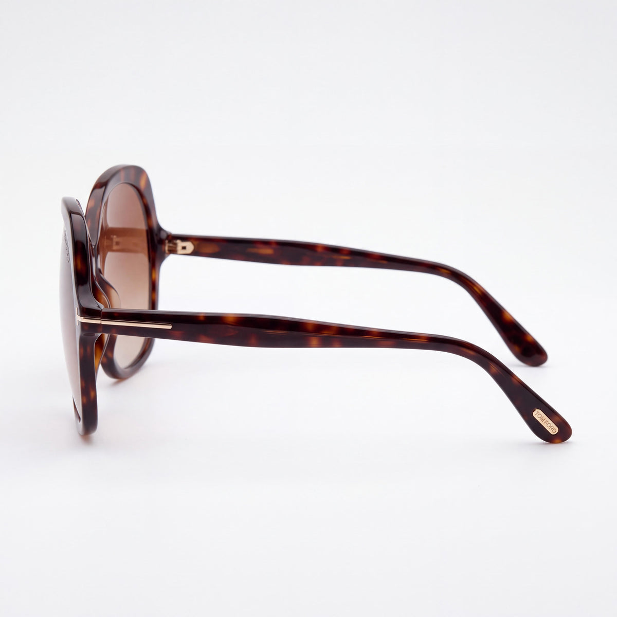 Tom Ford FT1013 ROSEMIN Women's Dark Havana Plastic Non-Polarized UV Protected Butterfly Sunglasses 64mm, Photo 3