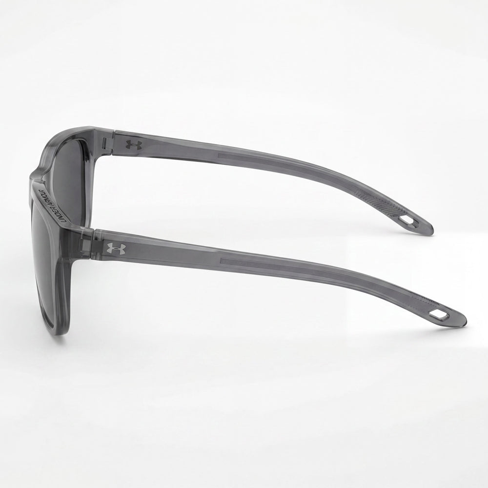 Gafas de sol unisex clásicas Under Armour con montura de poliamida, color gris plateado, espejadas, sin polarizar, con protección UV, 55 mm