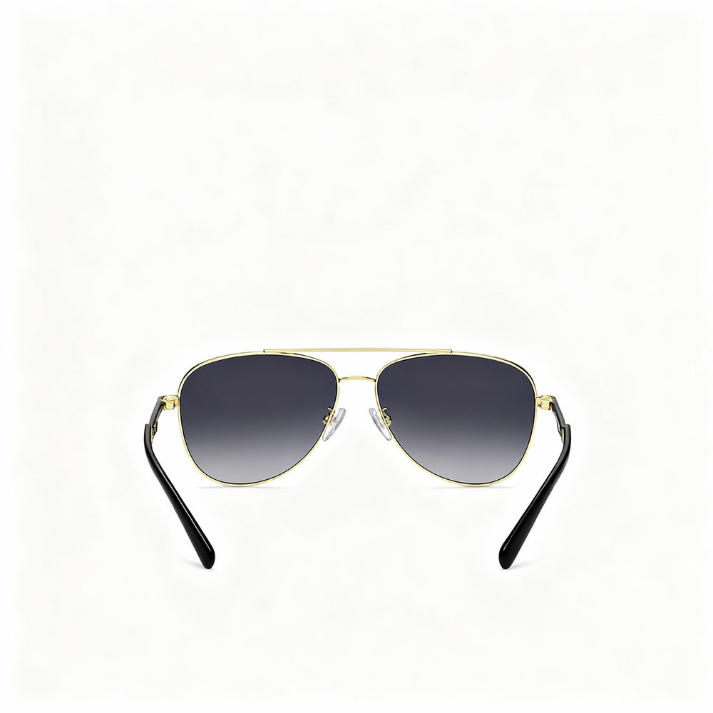 Marc Jacobs Marc 760/S Unisex Metal Aviator Sunglasses Gold Black Frame, Dark Grey Shaded Non-Polarized Lens 60-14-140