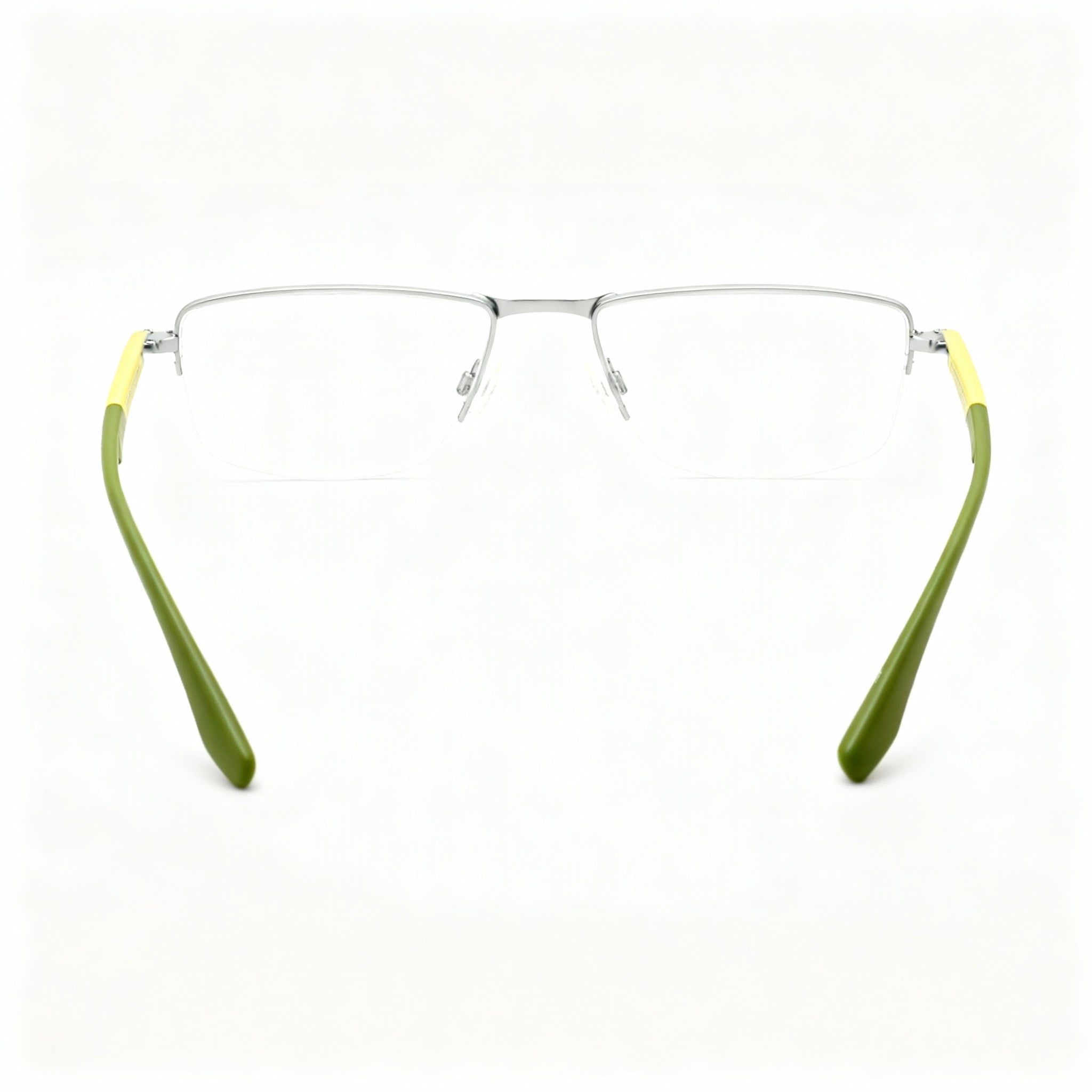 Flexon E1127 Men's Matte Silver Metal Frame Polarized Clear Lens Optical Eyeglasses 53-17-145, Photo 4