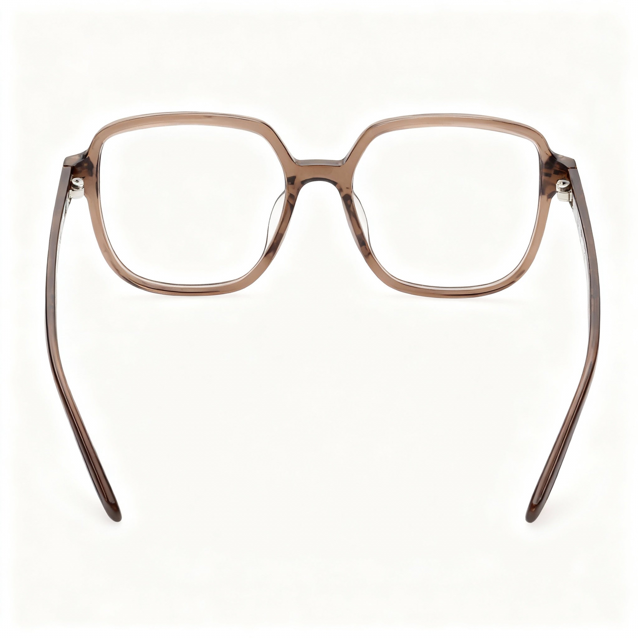 GUESS Eyewear Frames, Men's Rectangular Acetate, Shiny Dark Brown, Standard Fit, Ideal for Prescription Lenses, Photo 3
