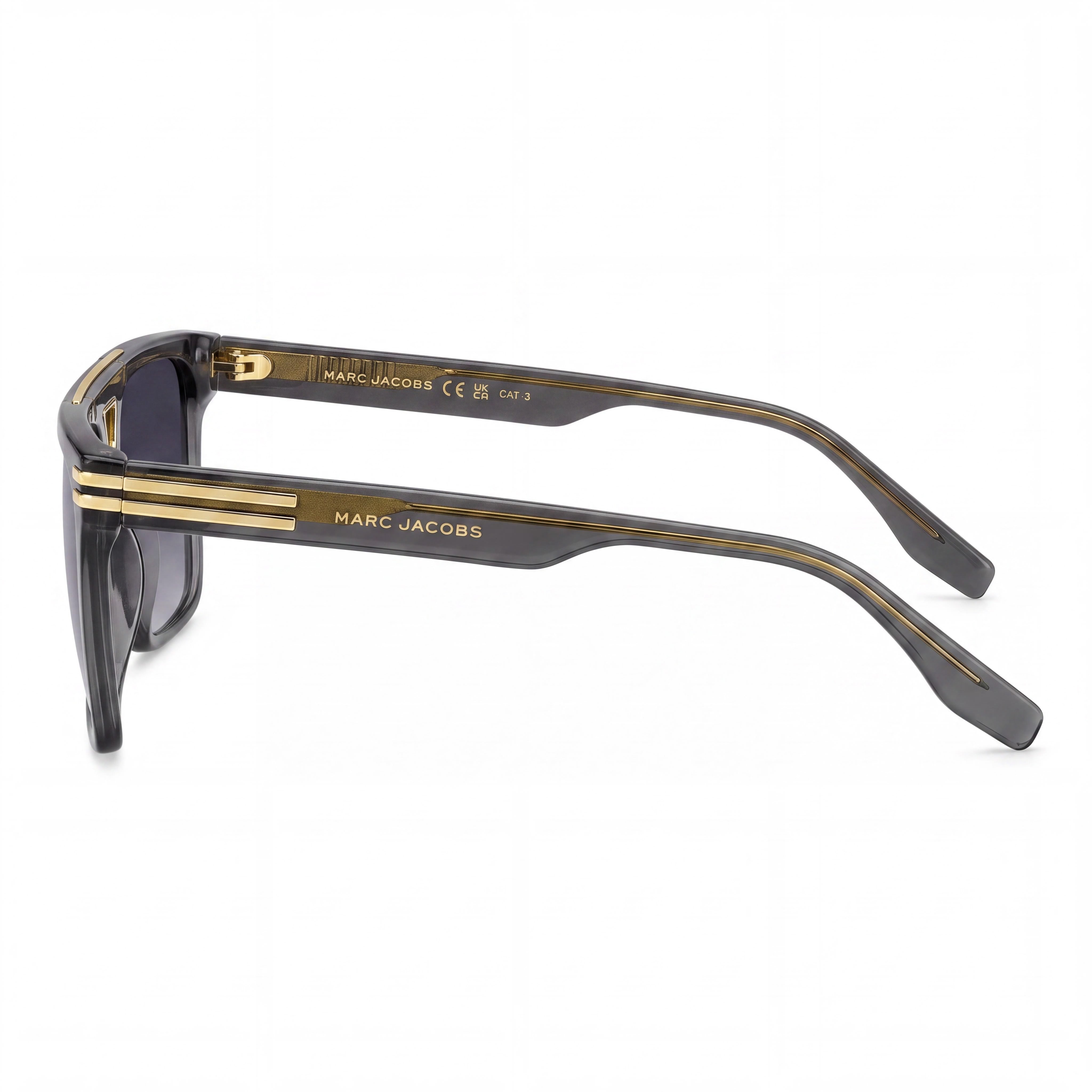 Marc Jacobs Casual Men's Grey Acetate Frame Dark Grey Heather Lens UV Protection Sunglasses 58mm Lens Width, Photo 3