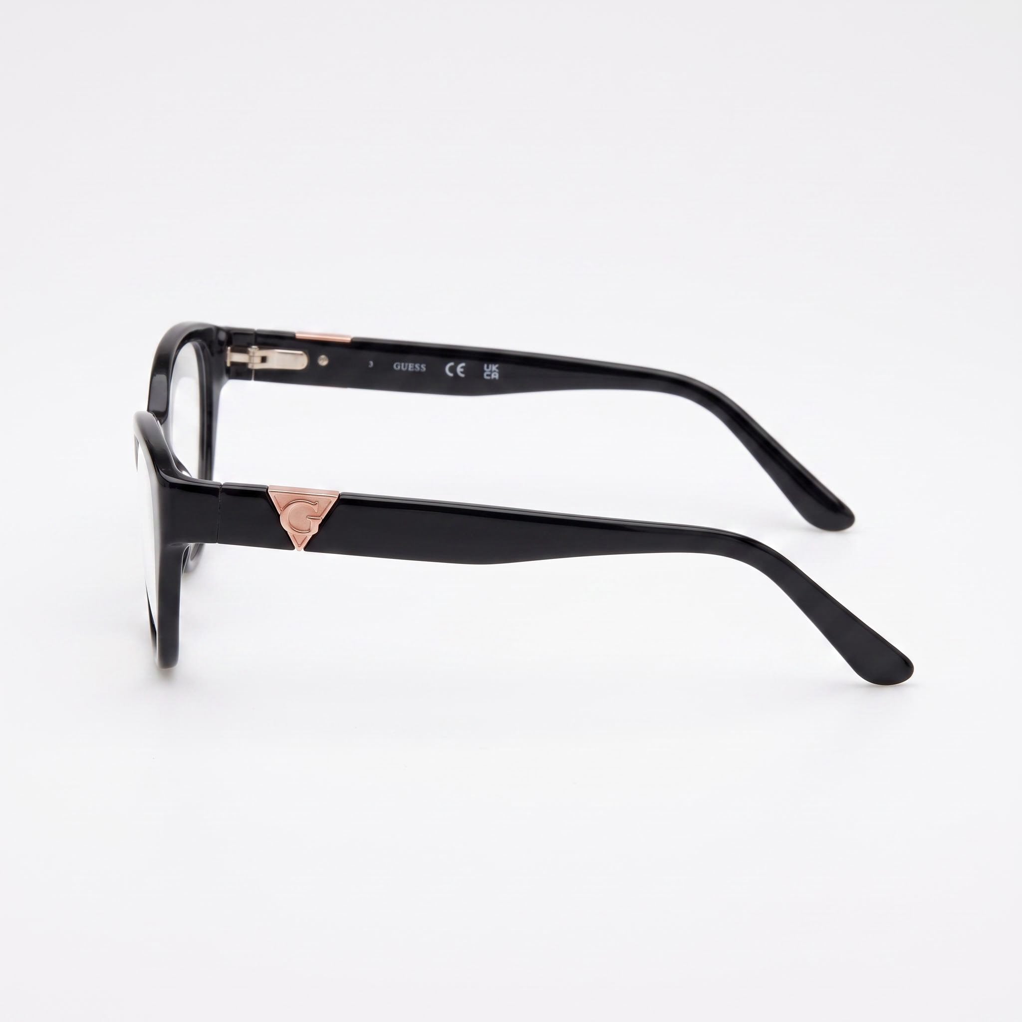 GUESS Gu50162 Women's Shiny Black Frame Non- Polycarbonate Lenses Eyewear Size 51-16-135, Photo 2