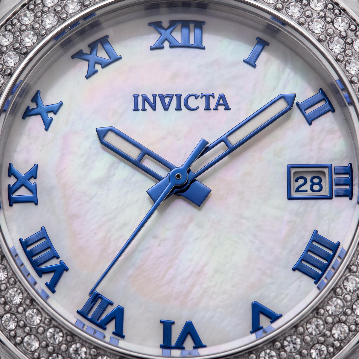 Reloj Invicta Angel 36069 para mujer, de acero inoxidable plateado de 34 mm, con bisel de cristal y esfera de nácar, Photo 2