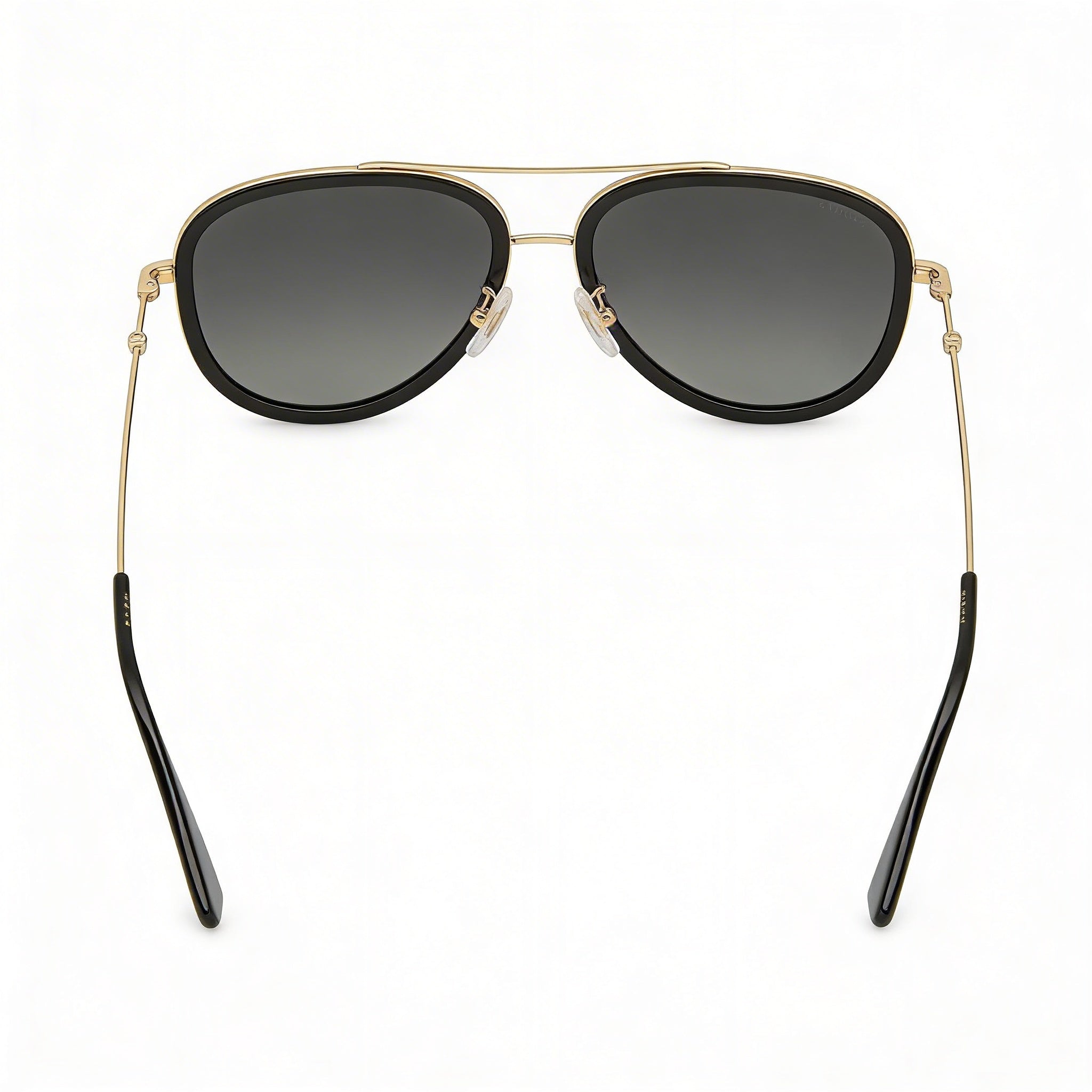 Gucci Gg0062s-011 Unisex Gold Black Metal Frame Aviator Polarized Grey Gradient Lenses 100% UV Protection Sunglasses 57mm, Photo 2