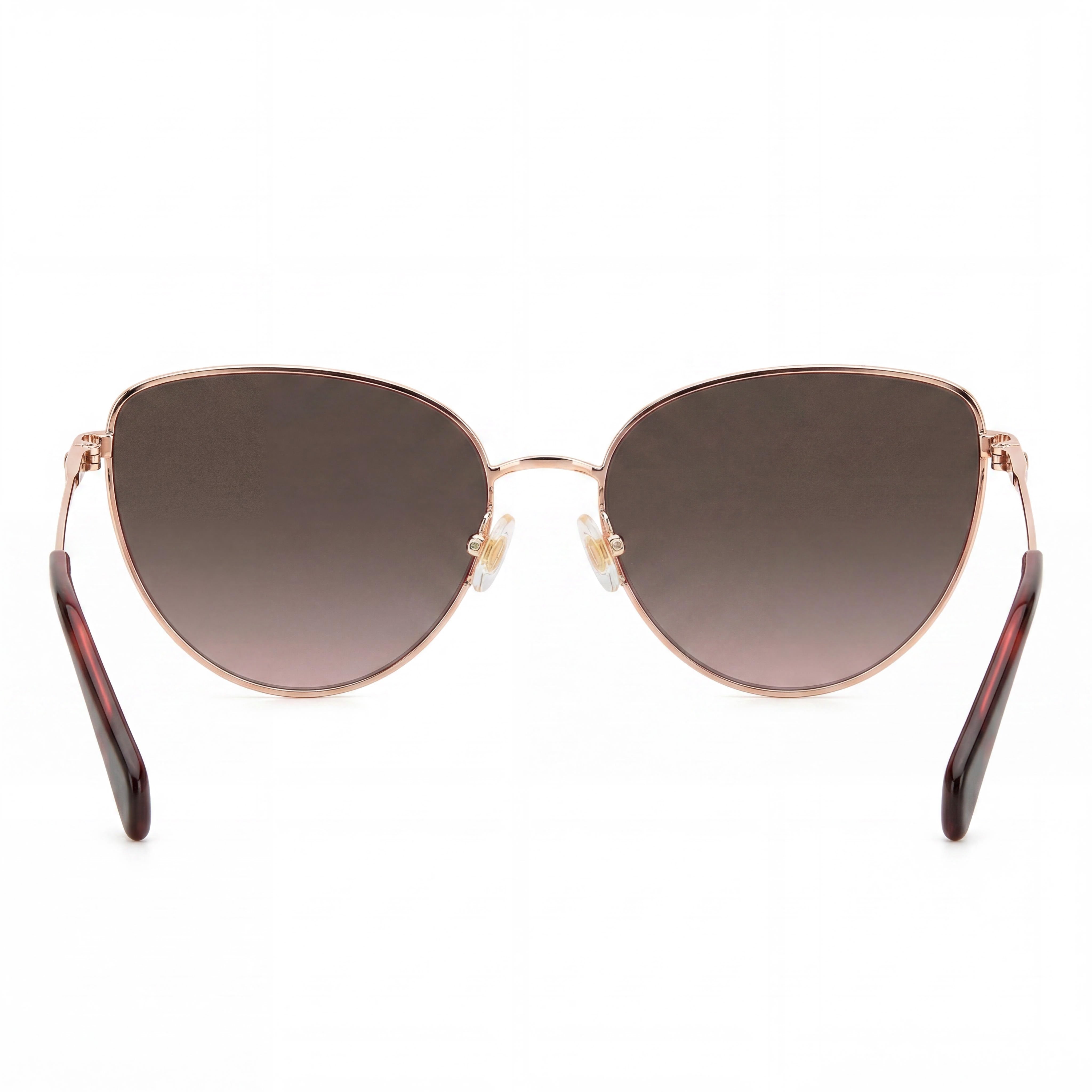 kate spade new york Hailey/G/S Cat Eye Women's Rose Gold Red Stainless Steel UV Protected Sunglasses 55mm, Photo 3