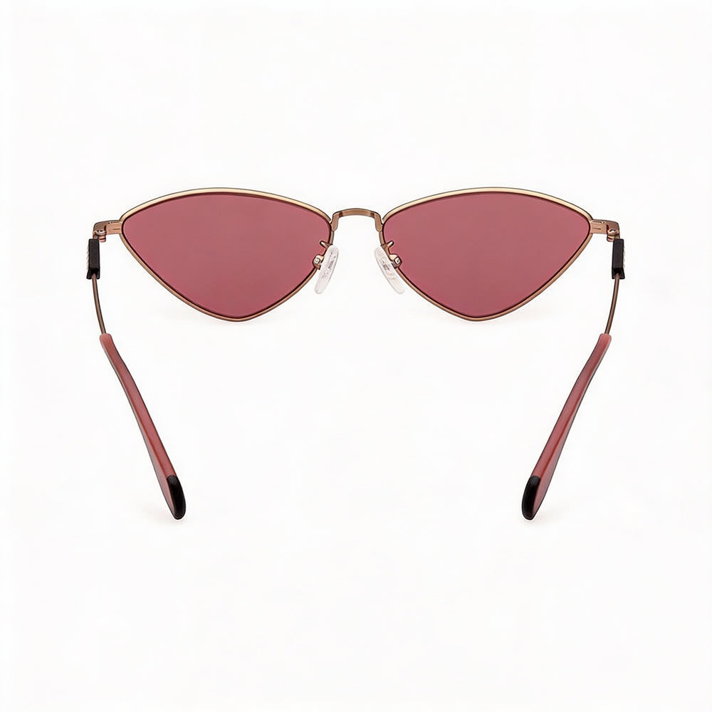 Gafas de sol adidas Casual para mujer, montura metálica, color bronce claro mate, lentes burdeos, protección UV, 61 mm