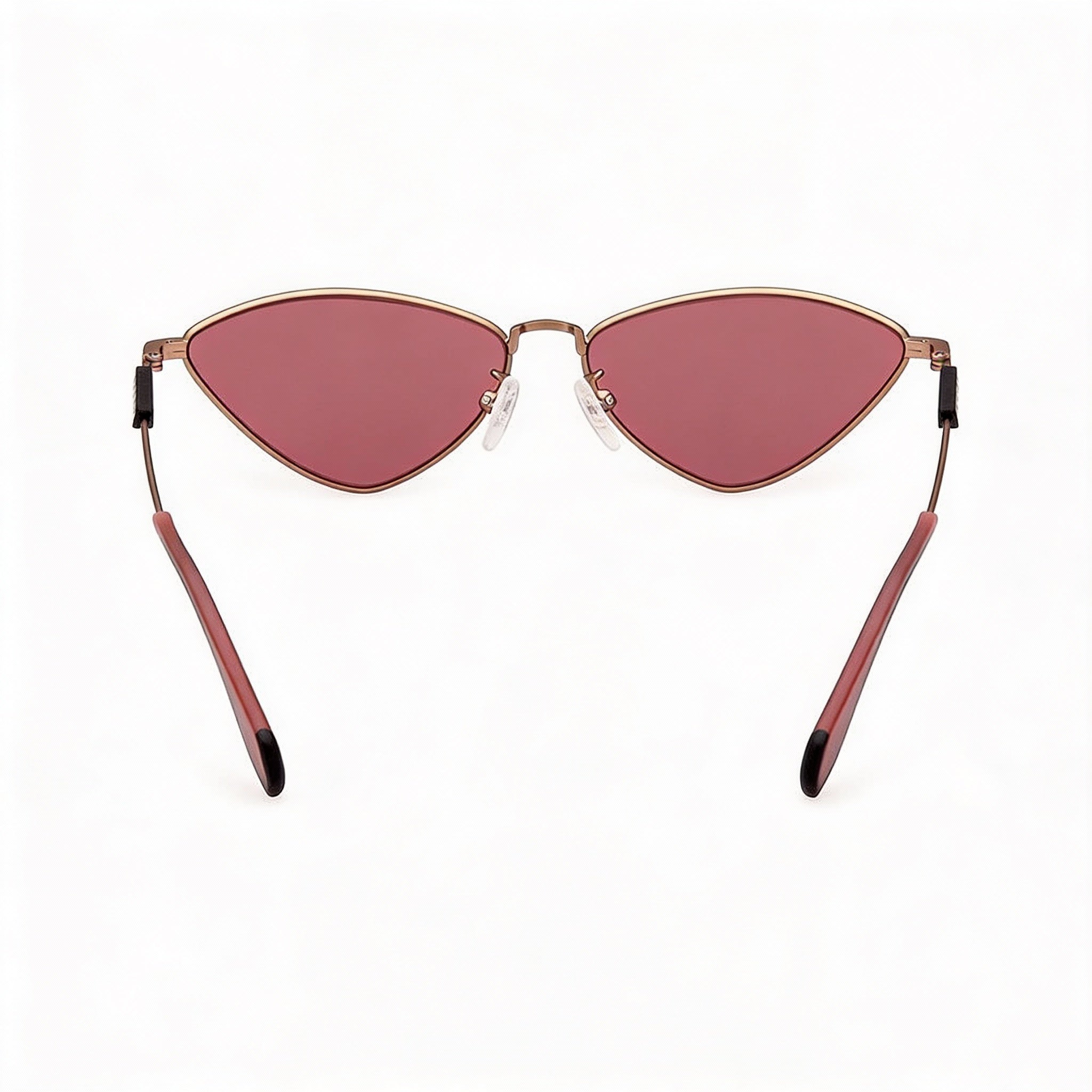 Gafas de sol adidas Casual para mujer, montura metálica, color bronce claro mate, lentes burdeos, protección UV, 61 mm, Photo 3