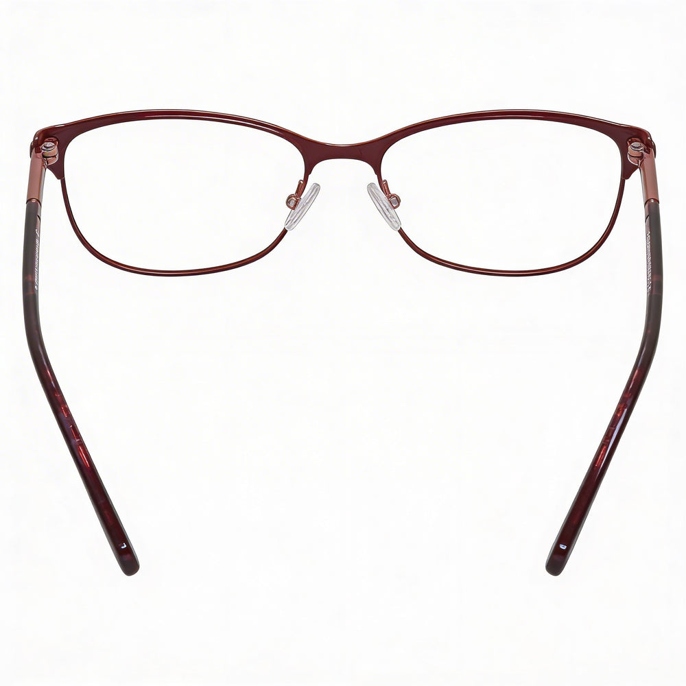 BANANA REPUBLIC Gafas metálicas Serafina para hombre en color burdeos con lentes de 51 mm, puente de 16 mm y patillas de 130 mm