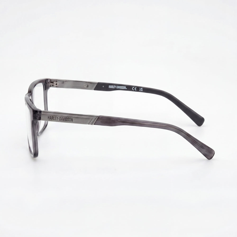 Harley-Davidson Classic Unisex Eyewear, Injected Frame, Polycarbonate Lenses, Shiny Grey 57/15/145