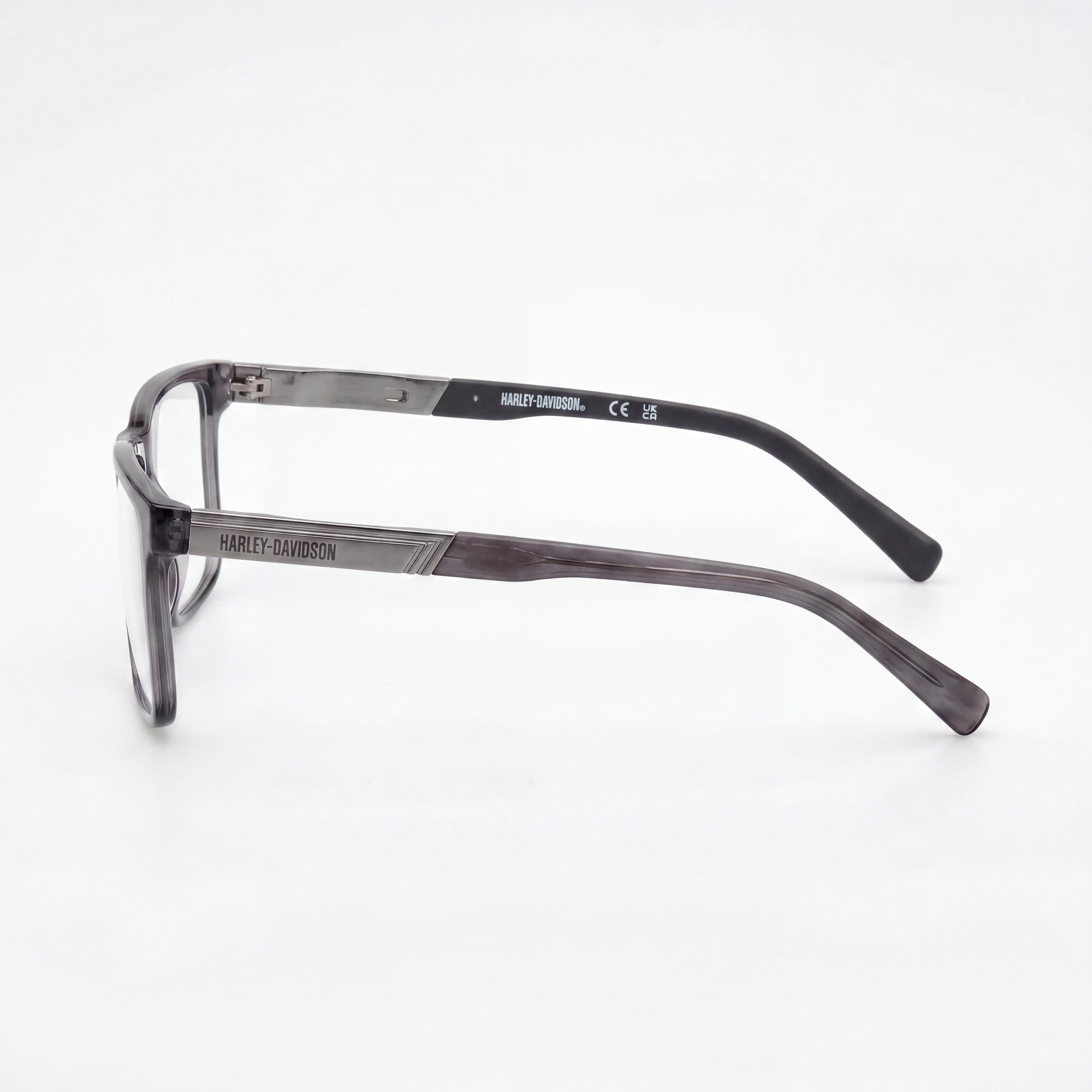 Harley-Davidson Classic Unisex Eyewear, Injected Frame, Polycarbonate Lenses, Shiny Grey 57/15/145, Photo 2