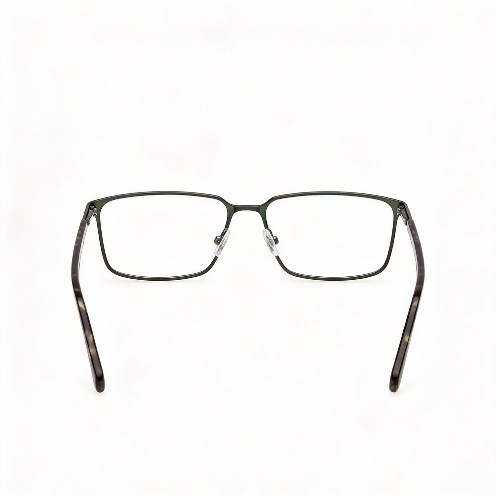GUESS Gu50244 Unisex Metal Frame Eyewear featuring Matte & Shiny Dark Green Finish, 55-16-145mm Size