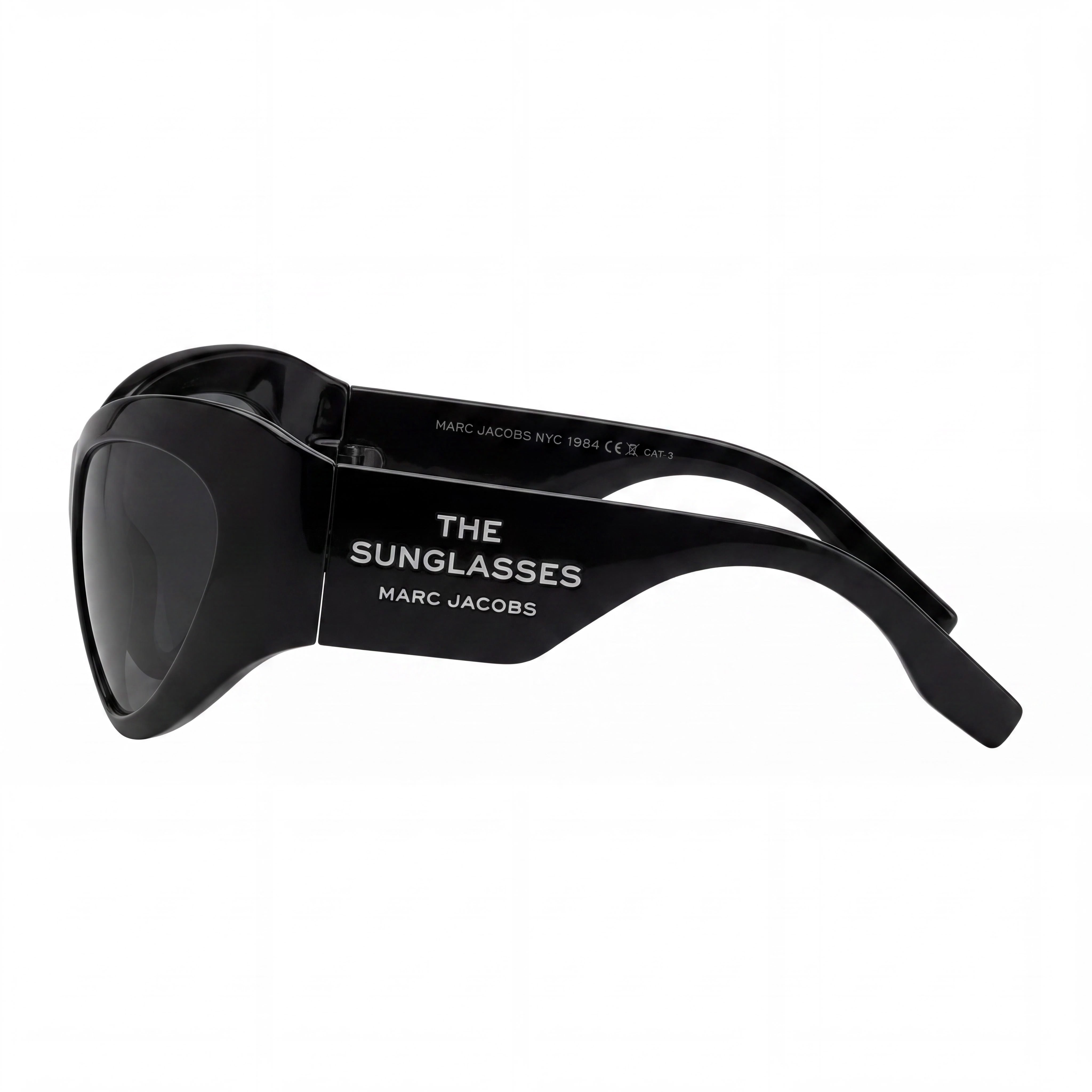 Marc Jacobs Casual Women's Black Grey Polyamide Frame Polycarbonate Lens Non-Polarized Sunglasses 62-18-120mm, Photo 3