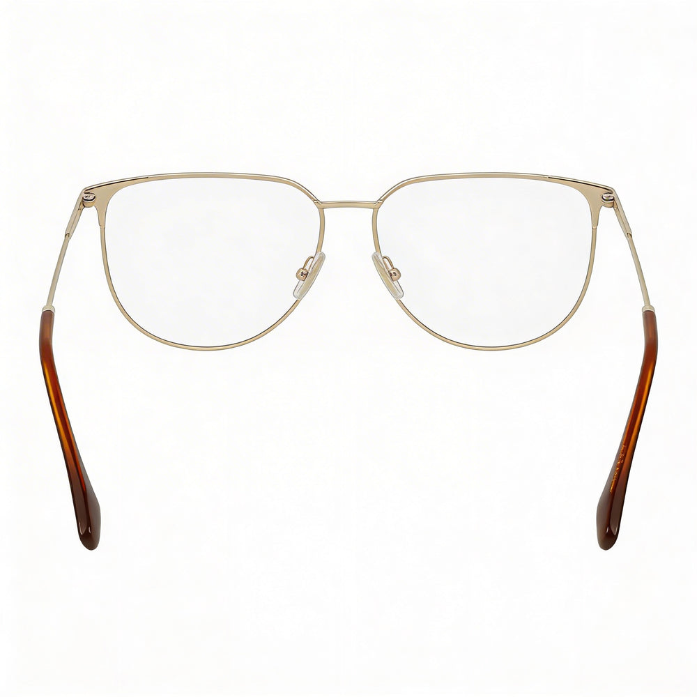 Victoria Beckham VB2121 Modern Women's Rose Gold Metal Cateye Eyeglasses 55mm with Clear Demo Lenses, Prescription Ready