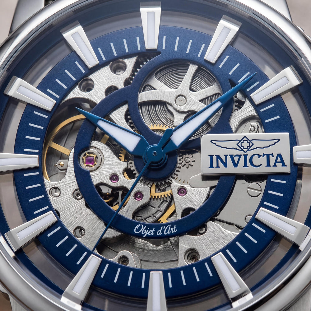 Invicta 22640 Reloj automático para hombre, plata/azul, 42 mm