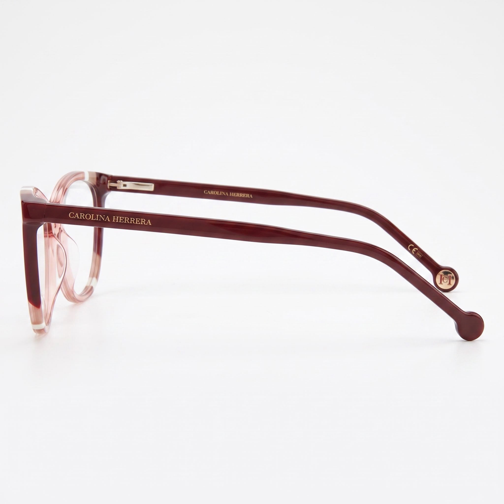 Gafas de sol Carolina Herrera Ch 0064 para mujer, montura de acetato con protección UV, color burdeos nude, 55 mm, Photo 2