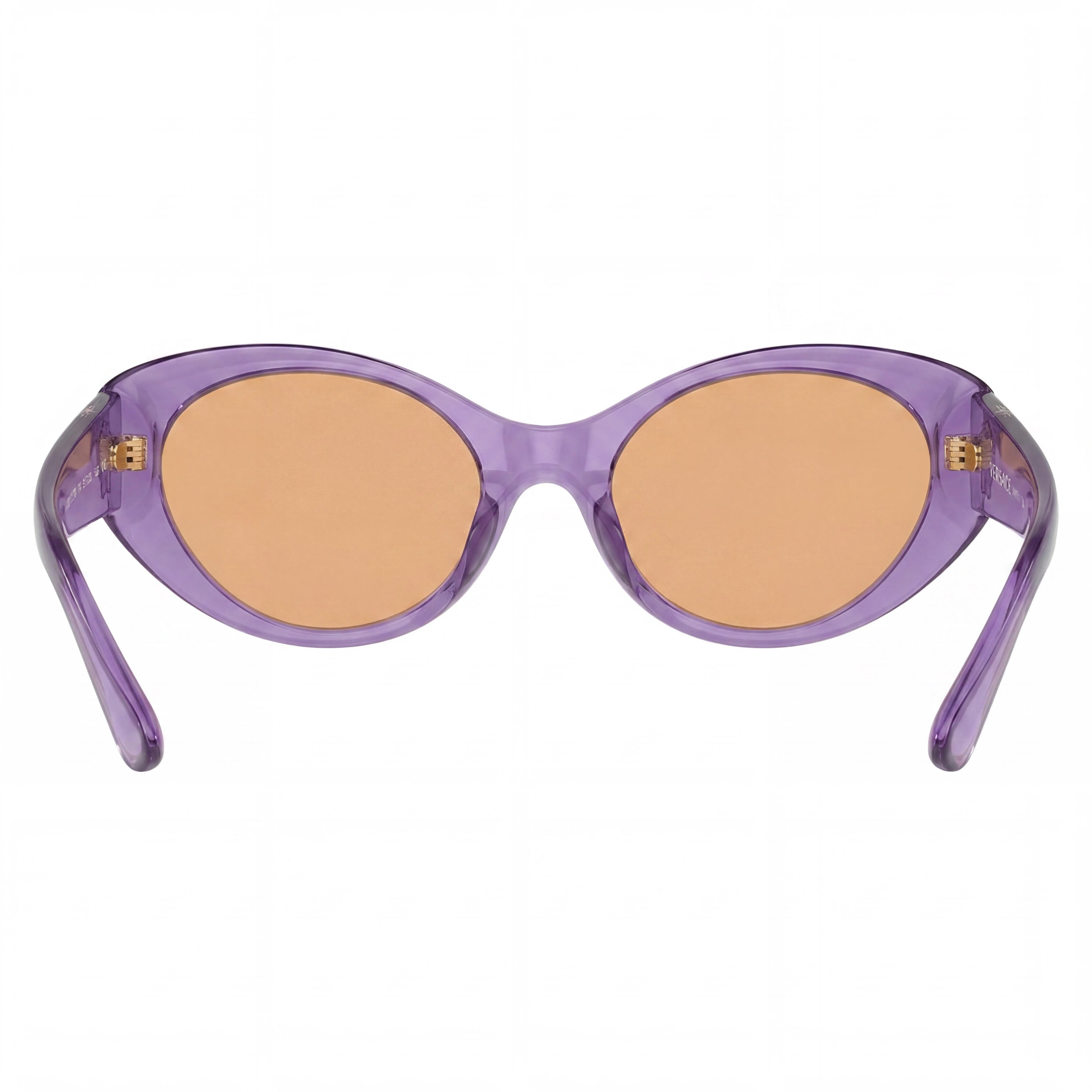 Versace Ve 4455u Gafas de Sol de Mujer, Montura de Plástico Multicolor, Lentes Marrón Oscuro con Protección UV, 53mm, Photo 3