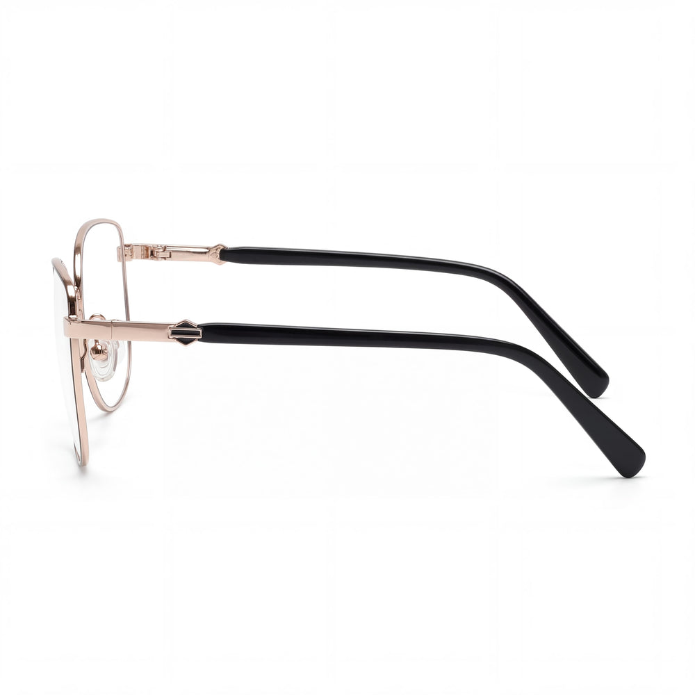Harley-Davidson Hd0575 Unisexo Montura de metal negro brillante Gafas transparentes con lentes de 53mm