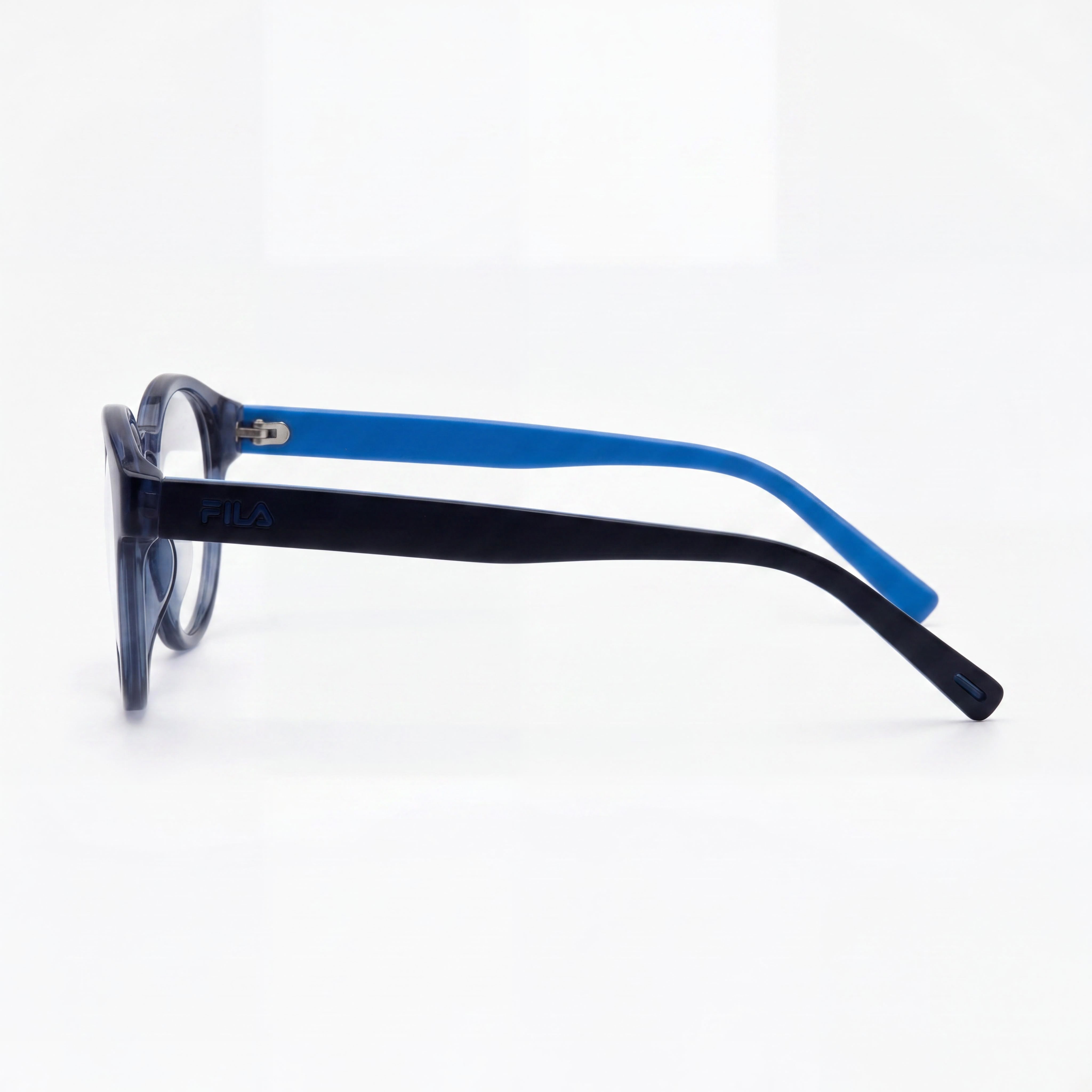 FILA Modern Unisex Cellulose Acetate Eyewear Frames in Transparent Blue with 50mm Lens Width, Photo 2